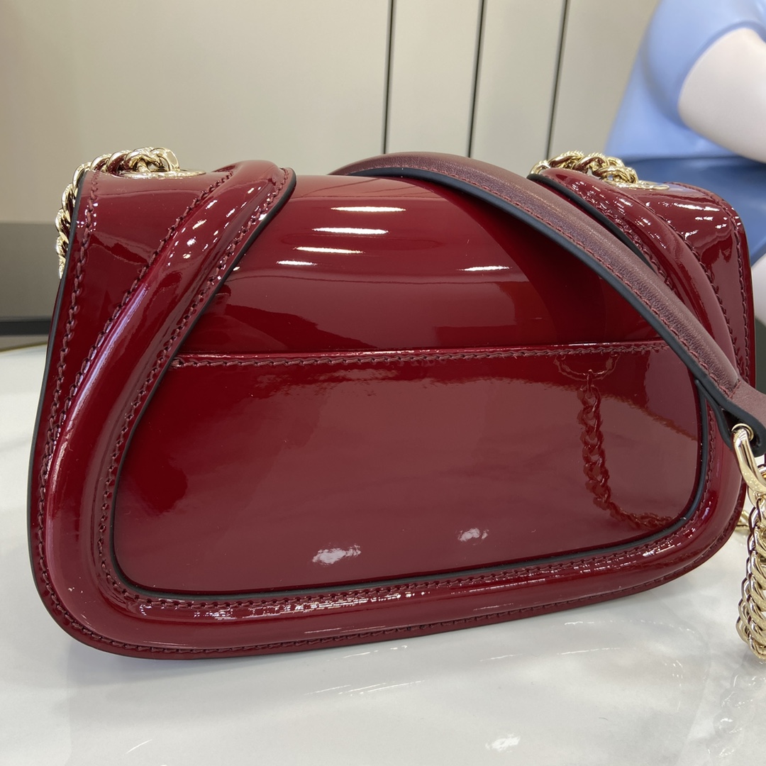 Bagsaaa Gvc*1 Blondie mini shoulder bag 815711 red patent - 21.5 x 11 x 8 cm