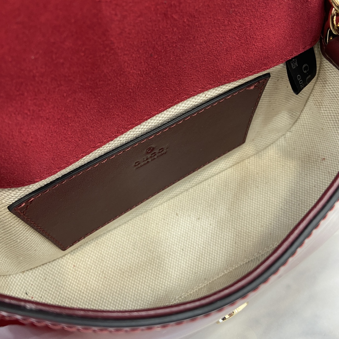 Bagsaaa Gvc*1 Blondie mini shoulder bag 815711 red patent - 21.5 x 11 x 8 cm