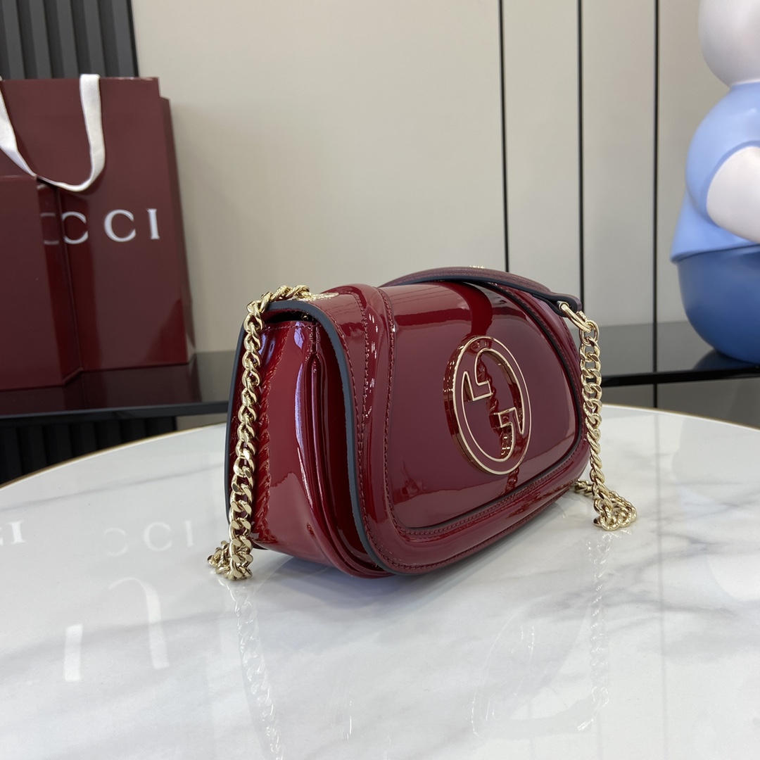 Bagsaaa Gvc*1 Blondie mini shoulder bag 815711 red patent - 21.5 x 11 x 8 cm
