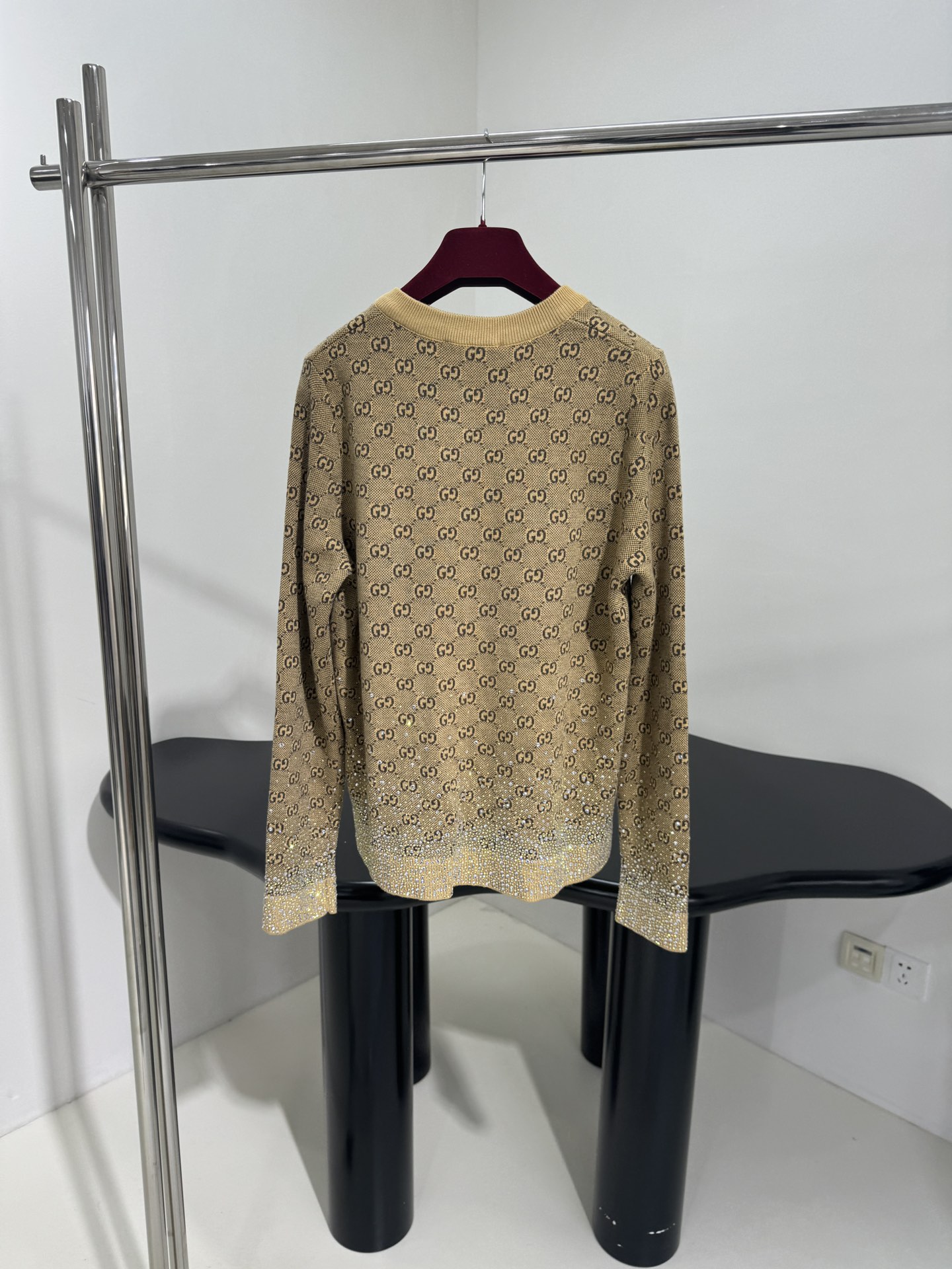 Bagsaaa Gvc*1 Embroidered wool GG jacquard cardigan