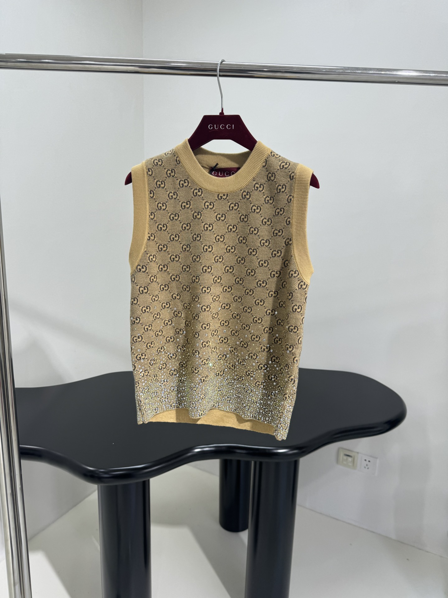 Bagsaaa Gvc*1 Embroidered wool GG jacquard vest