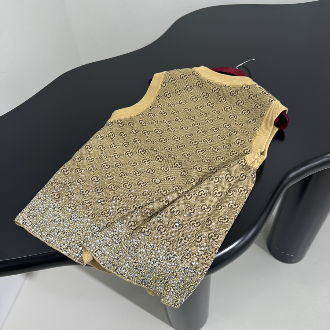 Bagsaaa Gvc*1 Embroidered wool GG jacquard vest