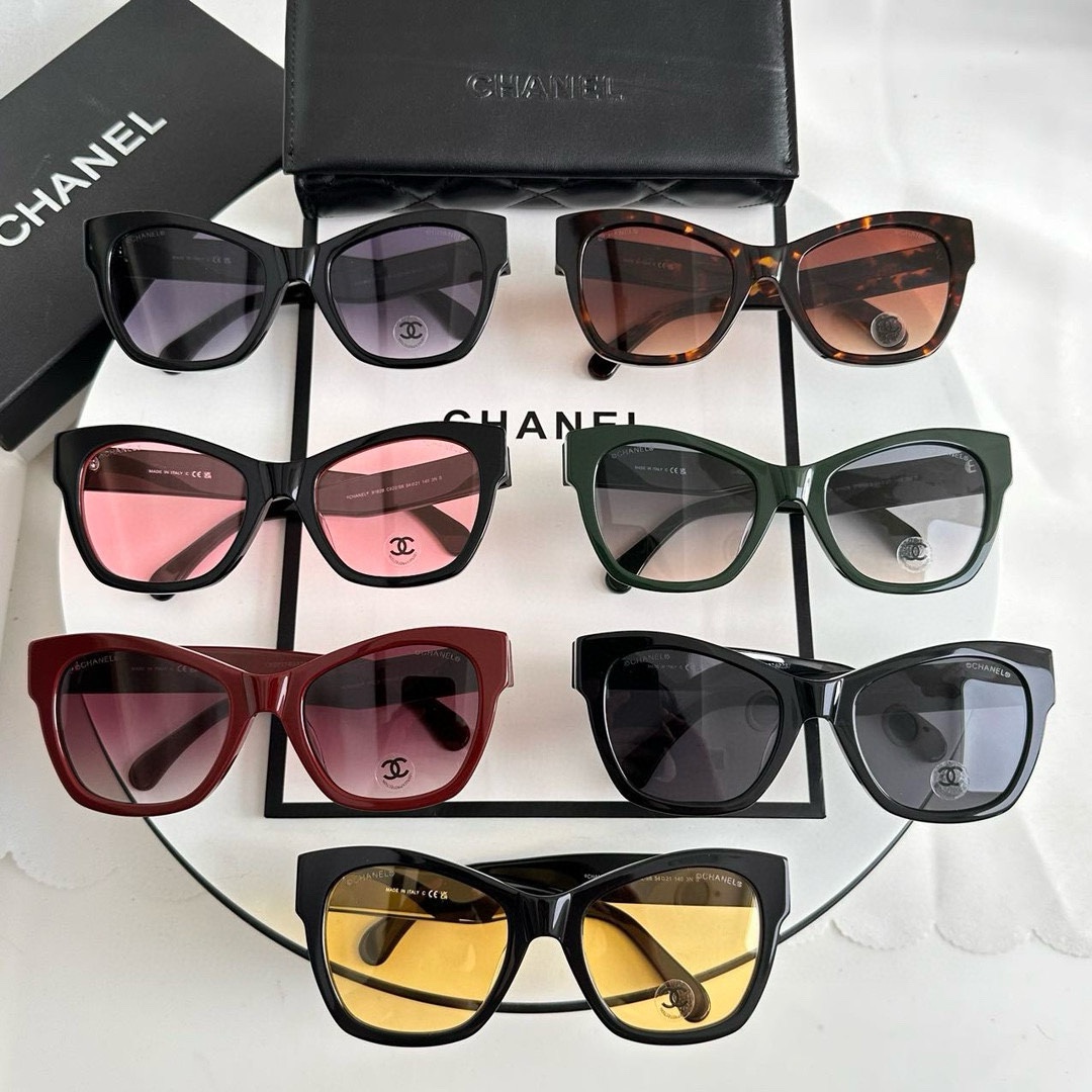 Bagsaaa Ch**el Cat Eye Sunglasses Acetate & Strass