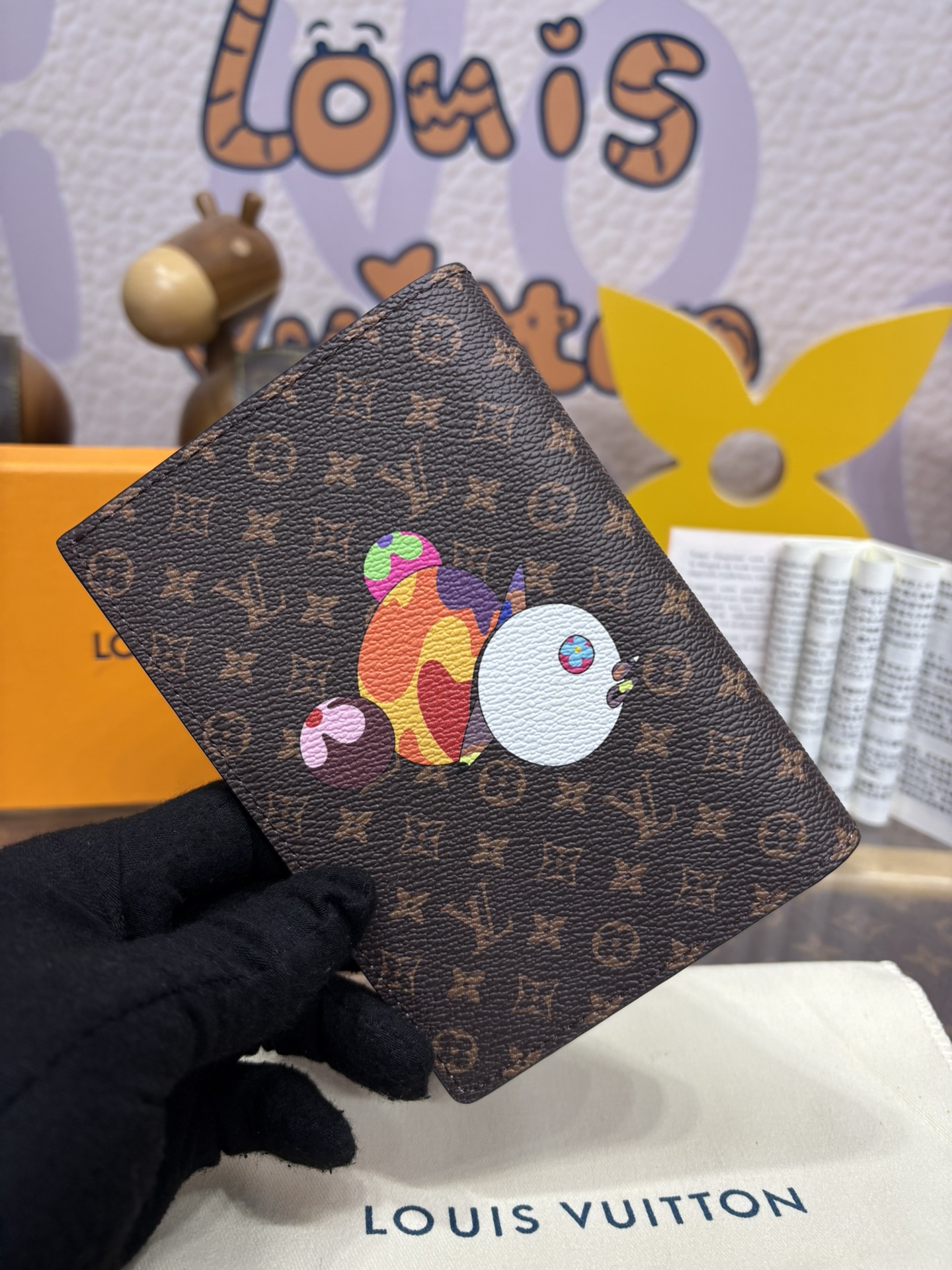 Bagsaaa M14164 LV x TM Passport Cover - 10 x 14 x 2.5 cm