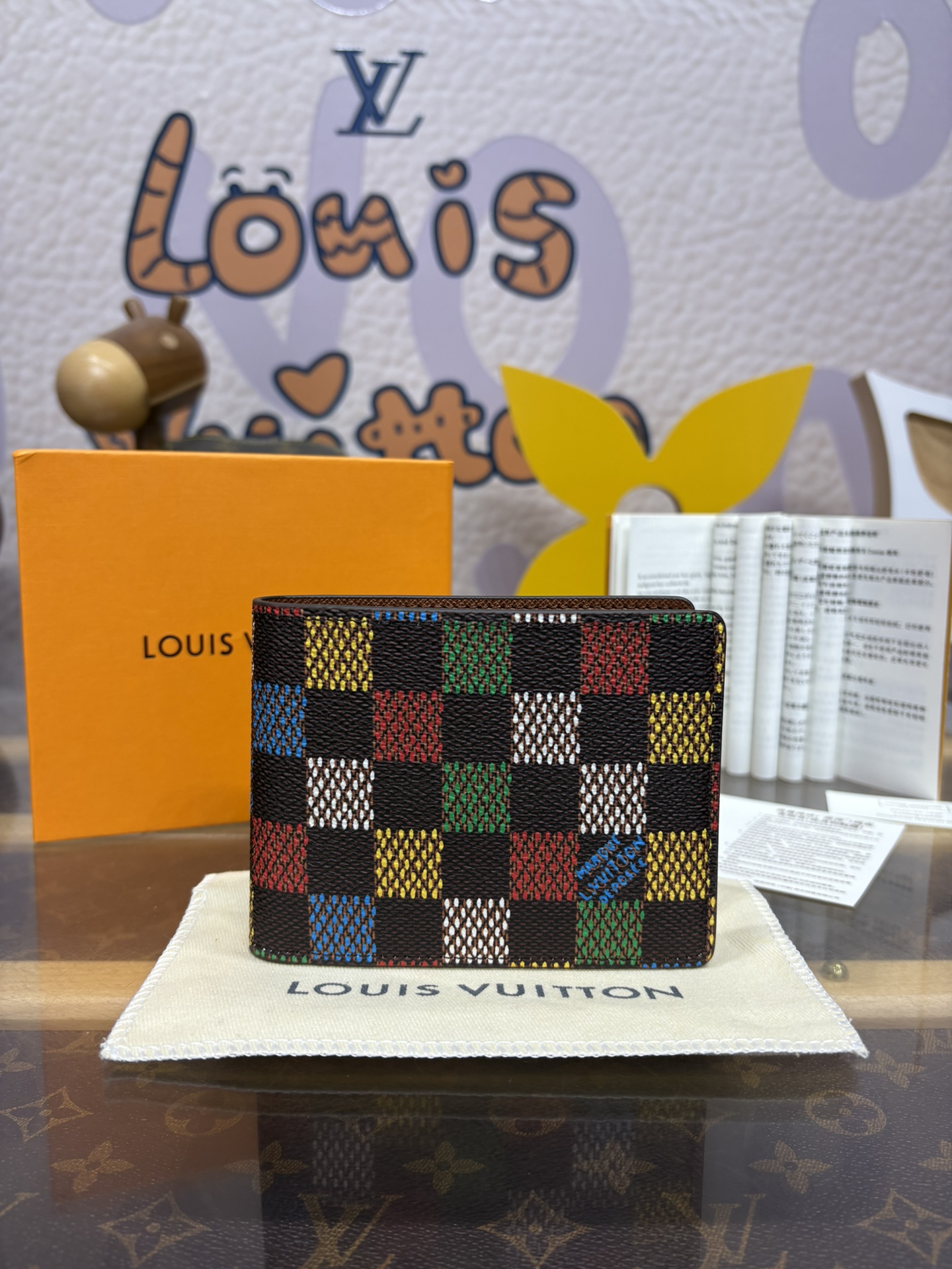 Bagsaaa L0vis Vvtt0n N00185 Slender Wallet Multicolor - 11cm
