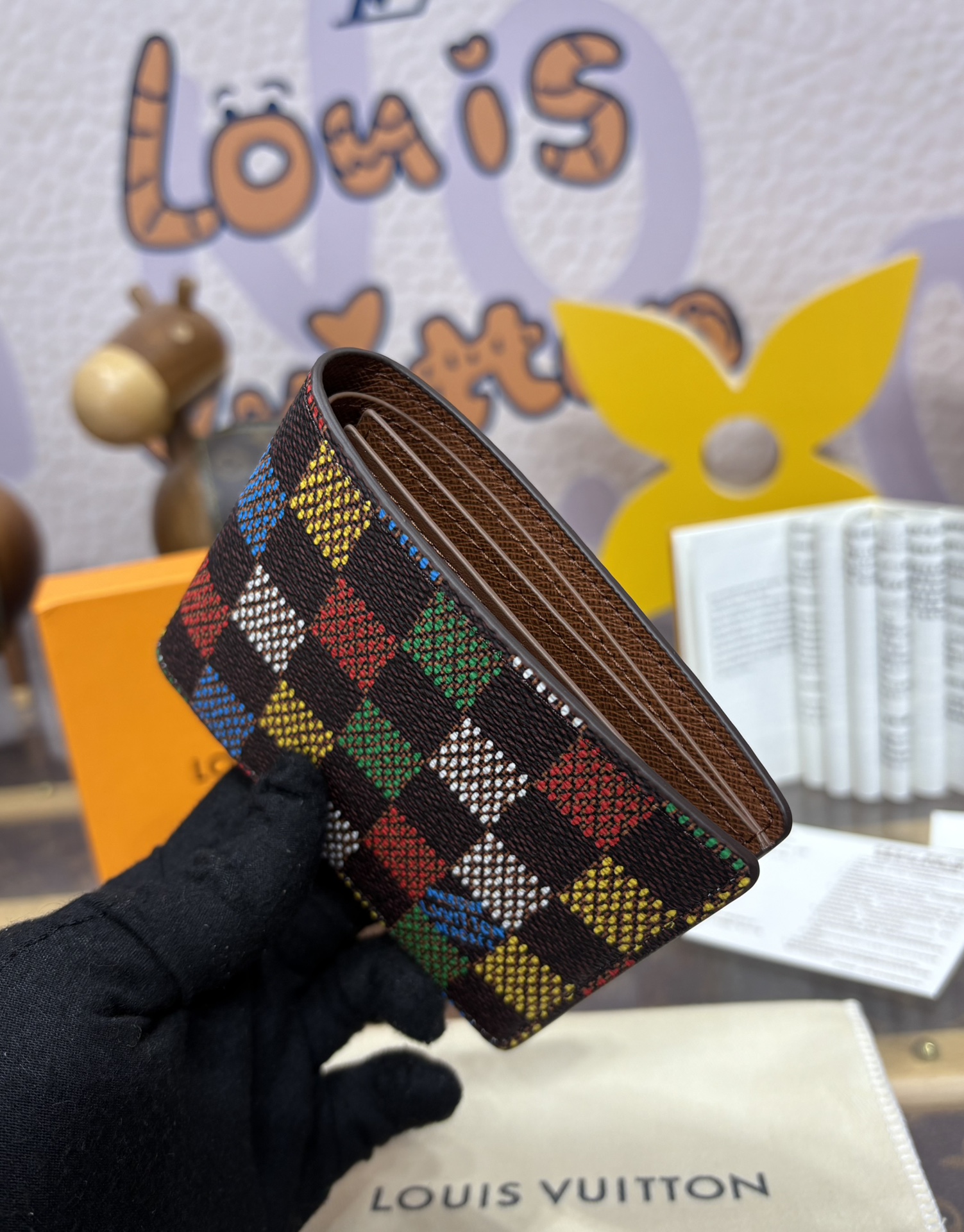 Bagsaaa L0vis Vvtt0n N00185 Slender Wallet Multicolor - 11cm