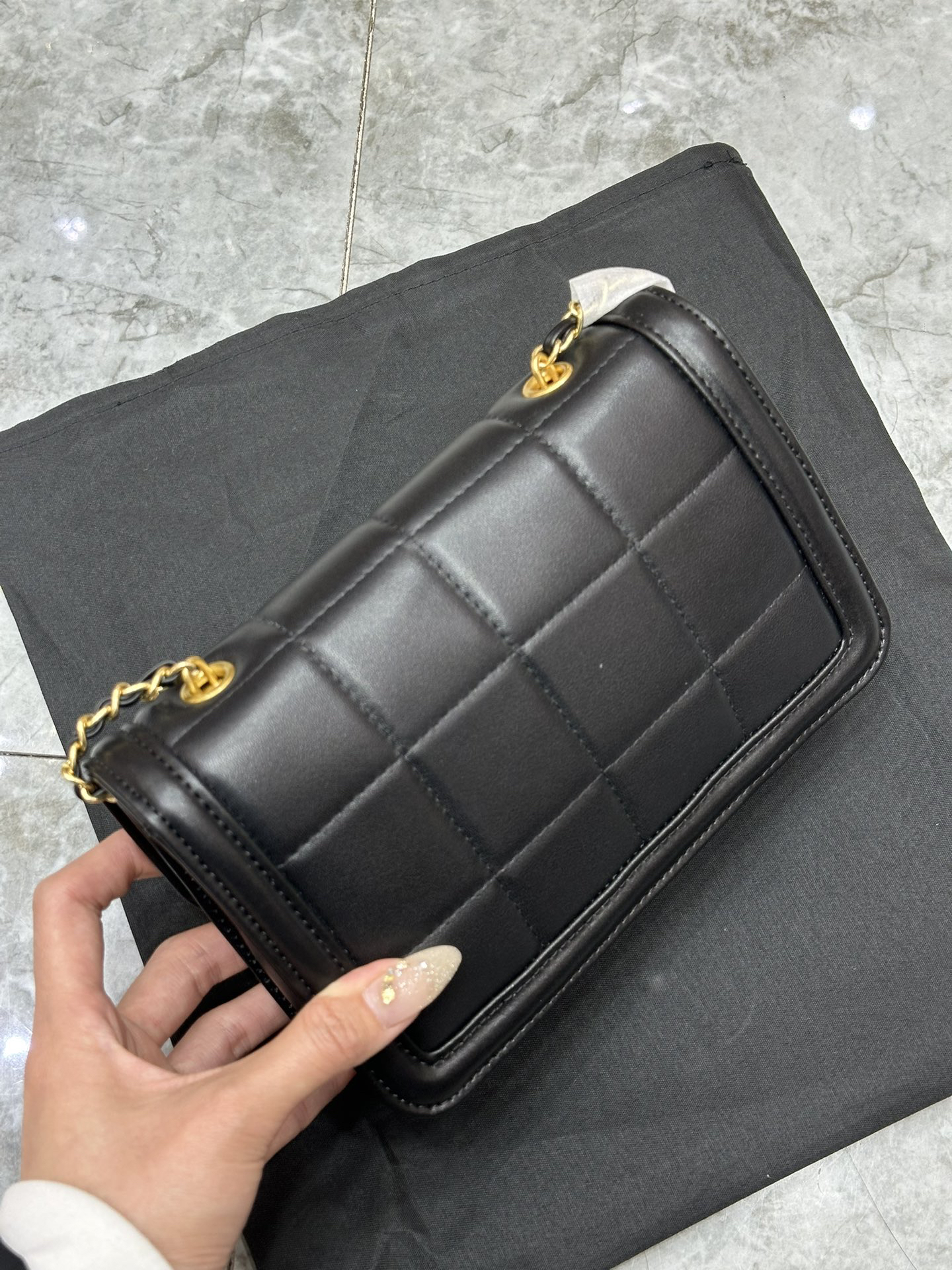 Bagsaaa Ch**el AS5249 Mini Flap Bag Black - 19.5cm