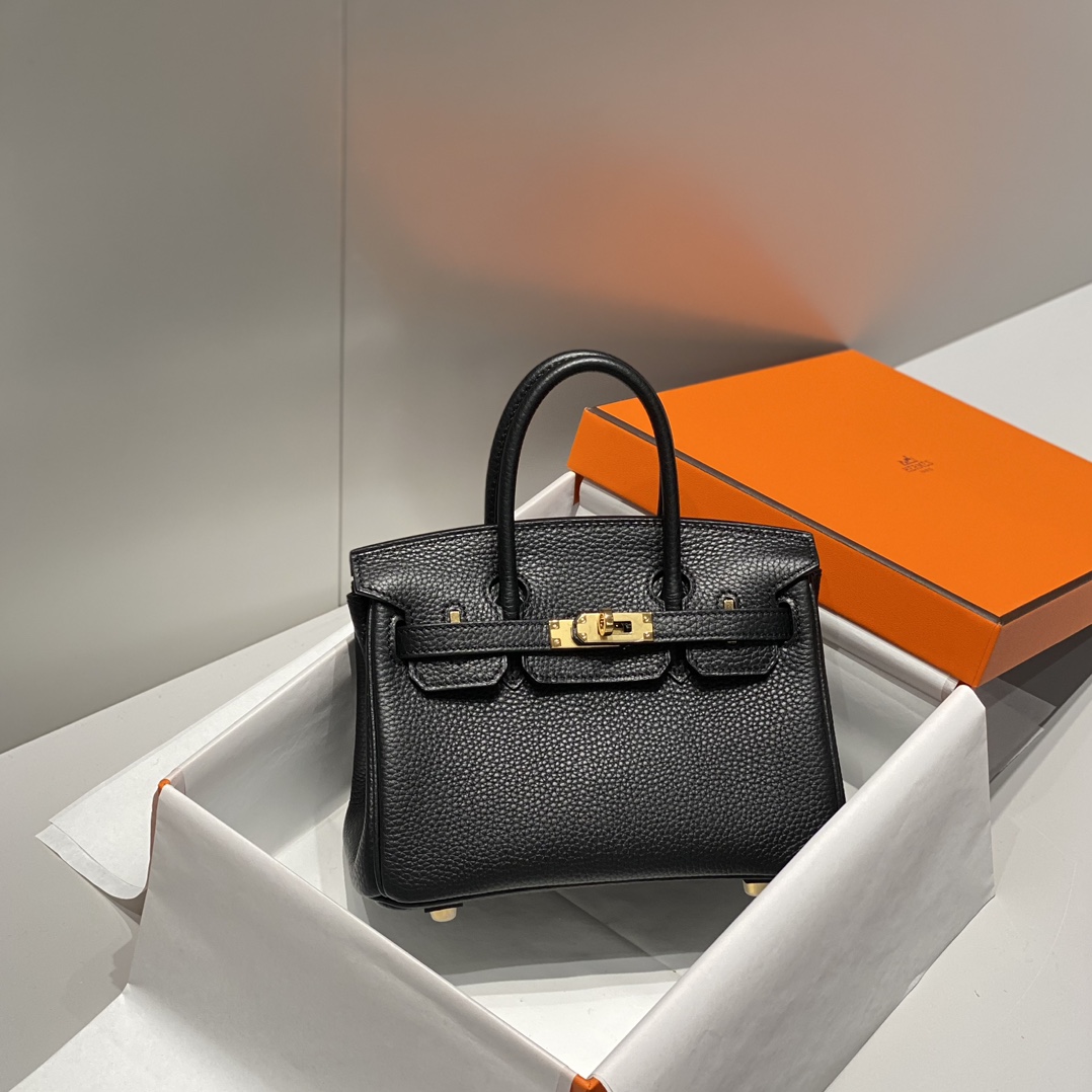Bagsaaa H**me5 Mini Birkin Black Togo - 20cm