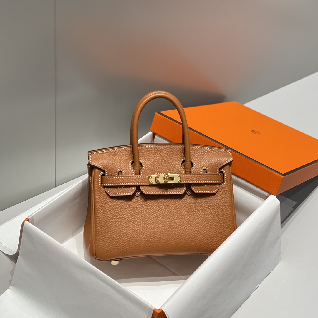Bagsaaa H**me5 Mini Birkin Brown Togo - 20cm
