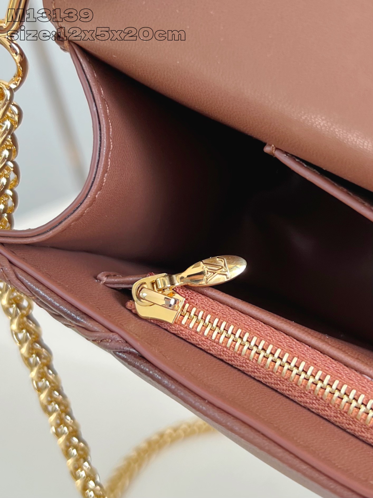 Bagsaaa L0vis Vvtt0n M13841 Wallet On Chain GO-14 Tan - 12 x 5 x 20 cm