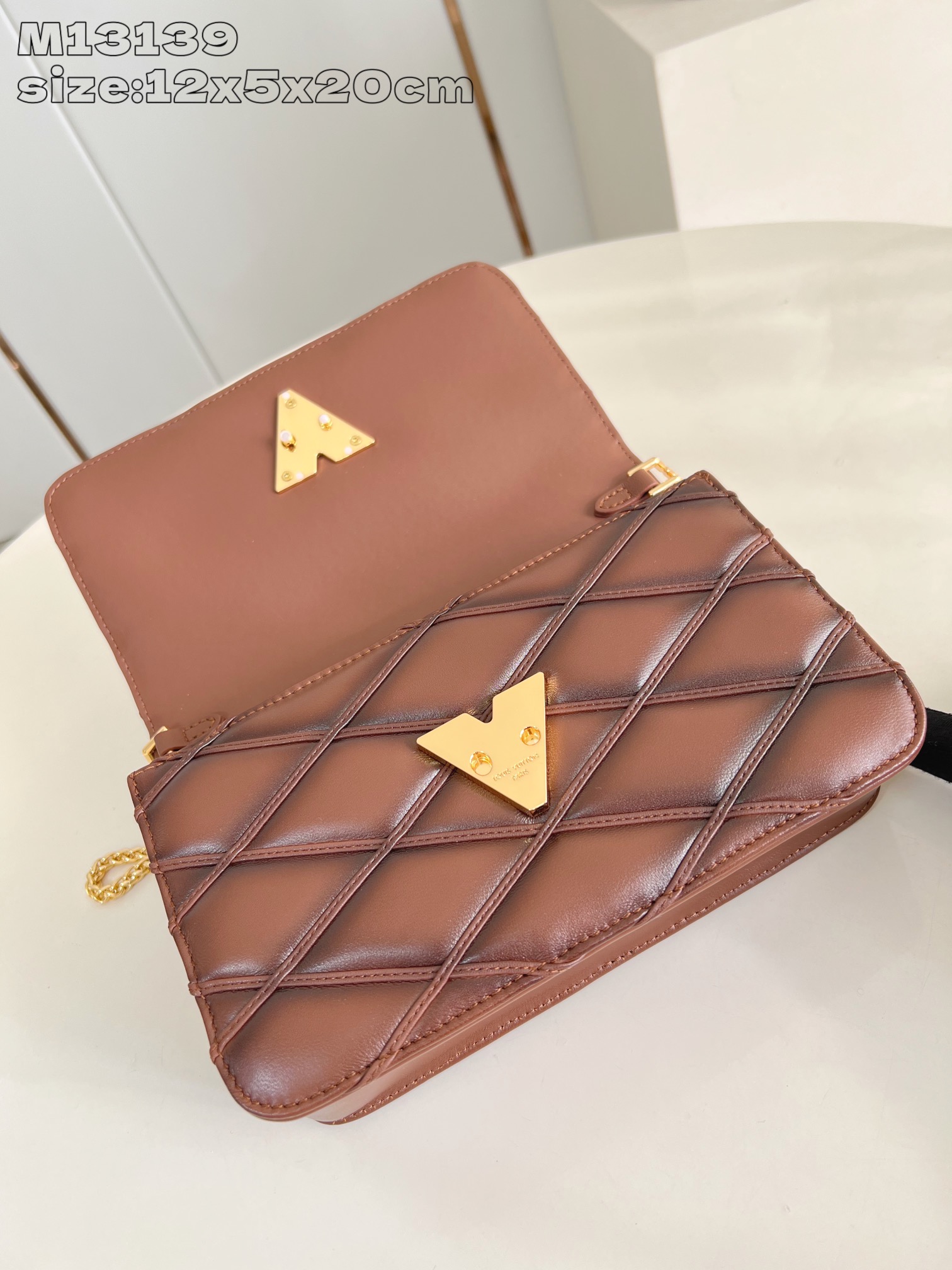 Bagsaaa L0vis Vvtt0n M13841 Wallet On Chain GO-14 Tan - 12 x 5 x 20 cm