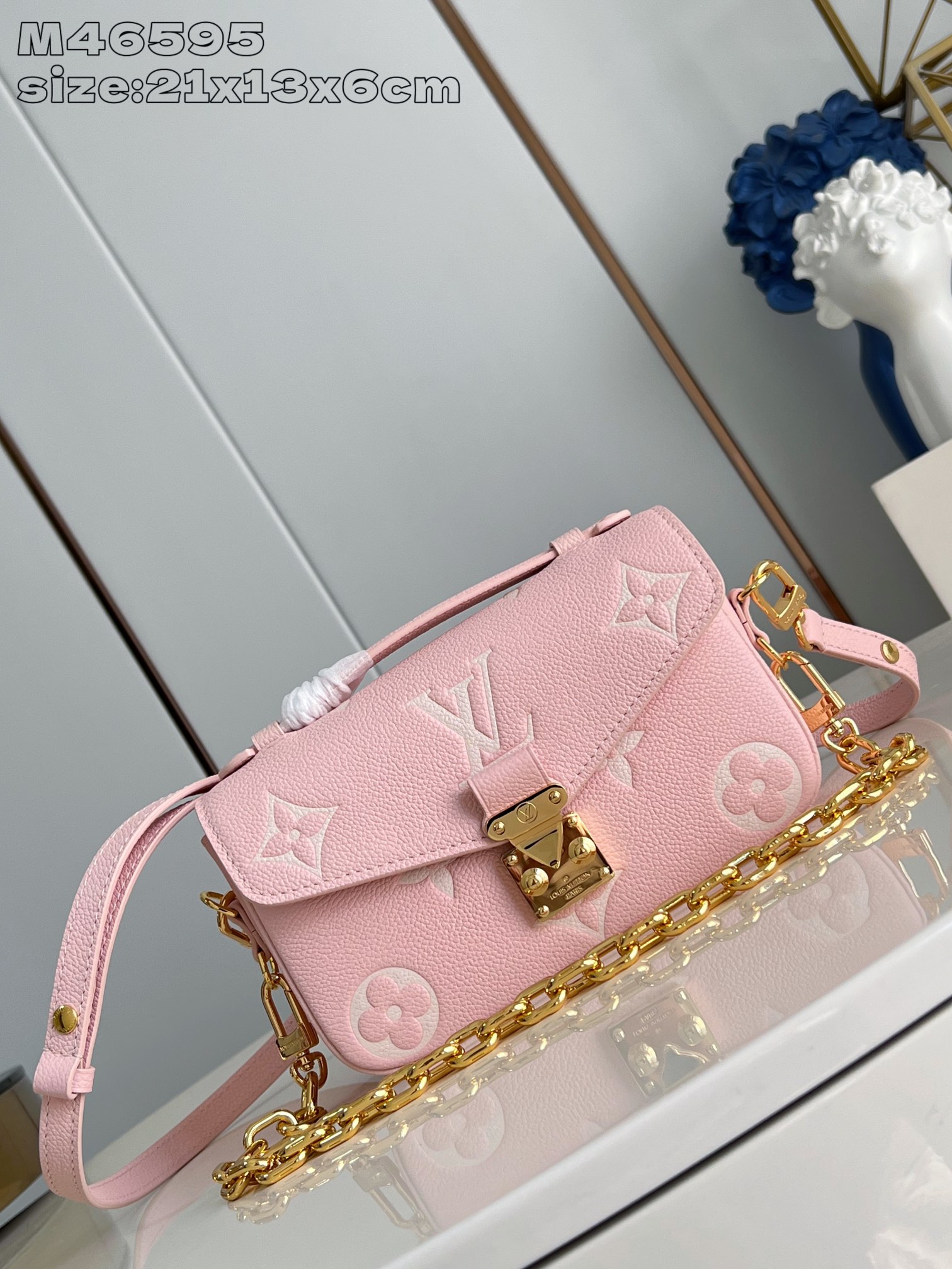 Bagsaaa L0vis Vvtt0n M14208 Pochette Métis East West Pink - 21.5 x 13.5 x 6 cm