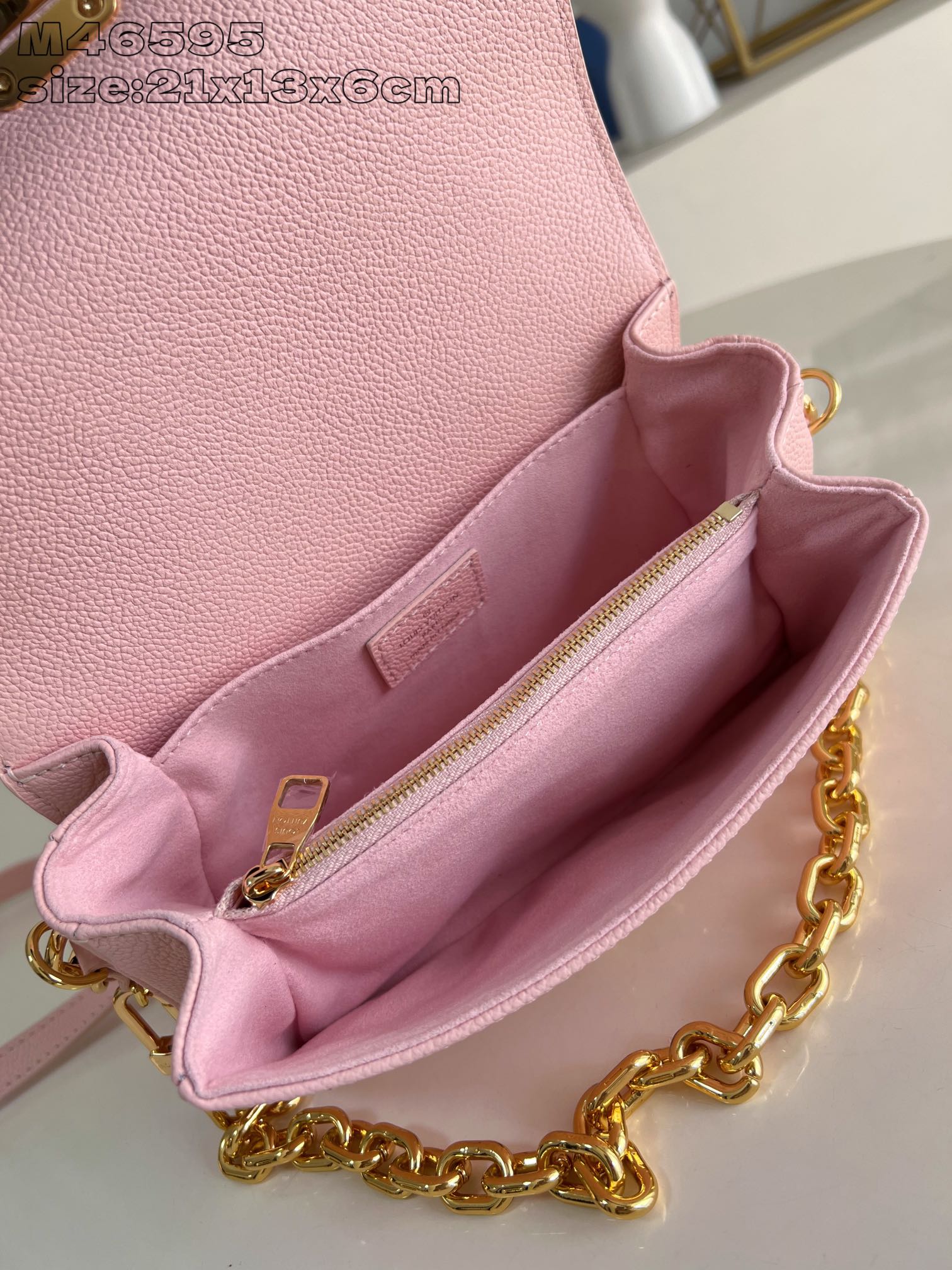 Bagsaaa L0vis Vvtt0n M14208 Pochette Métis East West Pink - 21.5 x 13.5 x 6 cm
