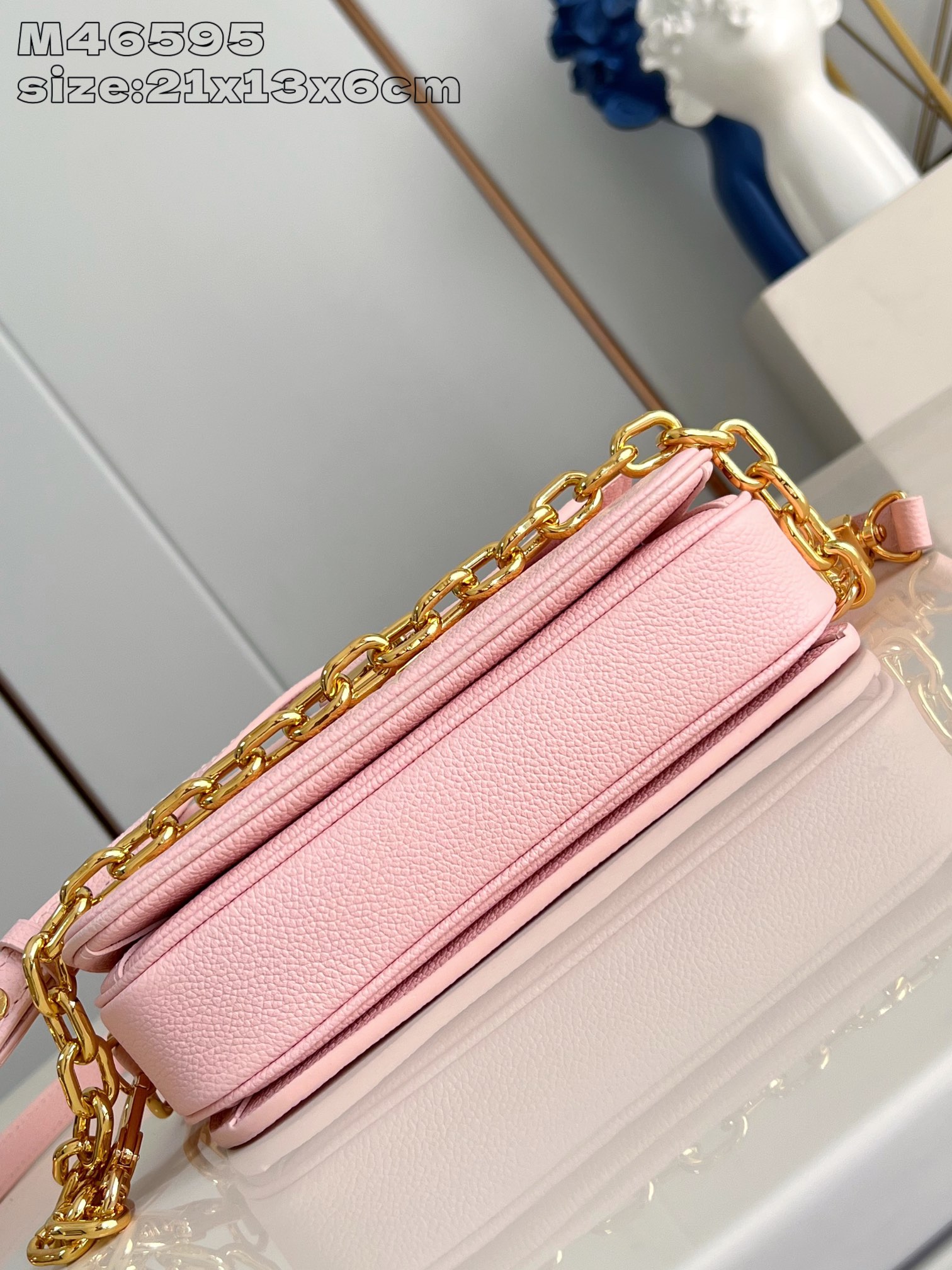 Bagsaaa L0vis Vvtt0n M14208 Pochette Métis East West Pink - 21.5 x 13.5 x 6 cm