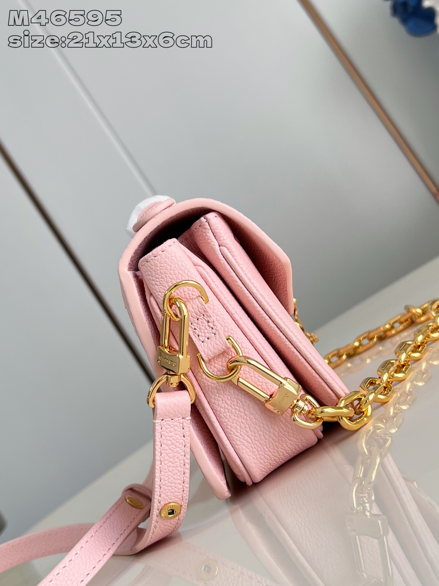 Bagsaaa L0vis Vvtt0n M14208 Pochette Métis East West Pink - 21.5 x 13.5 x 6 cm