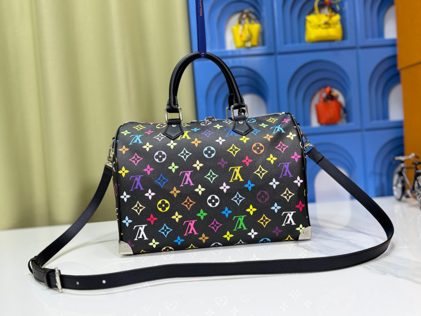 Bagsaaa L0vis Vvtt0n M13257 Speedy Soft 30 LV x TM Black Multicolor - 30 x 21 x 17 cm