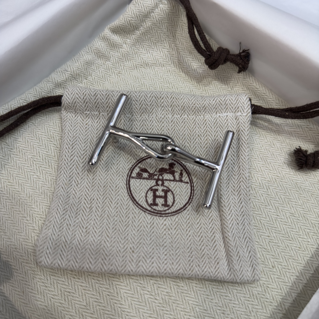 Bagsaaa H**me5 Jumbo belt buckle & Reversible leather strap white & brown - 3.2cm