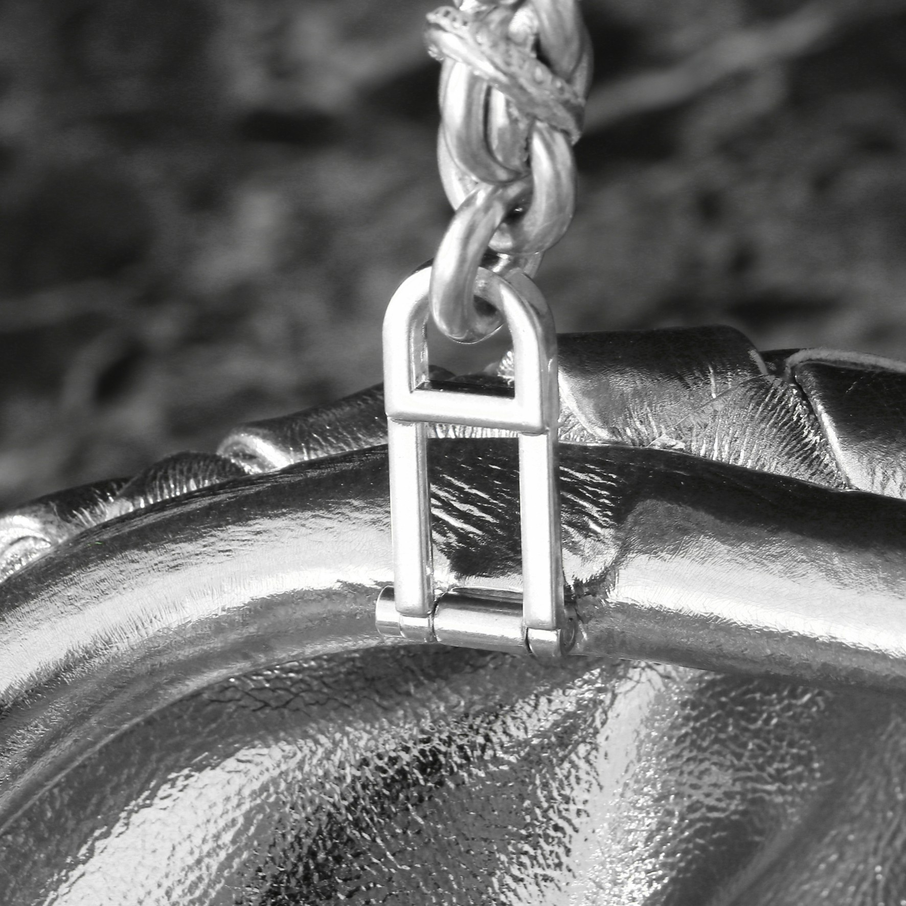 Bagsaaa B0tt*ga Ven*ta Small Lauren 1980 Silver 805018 - 20.5cm