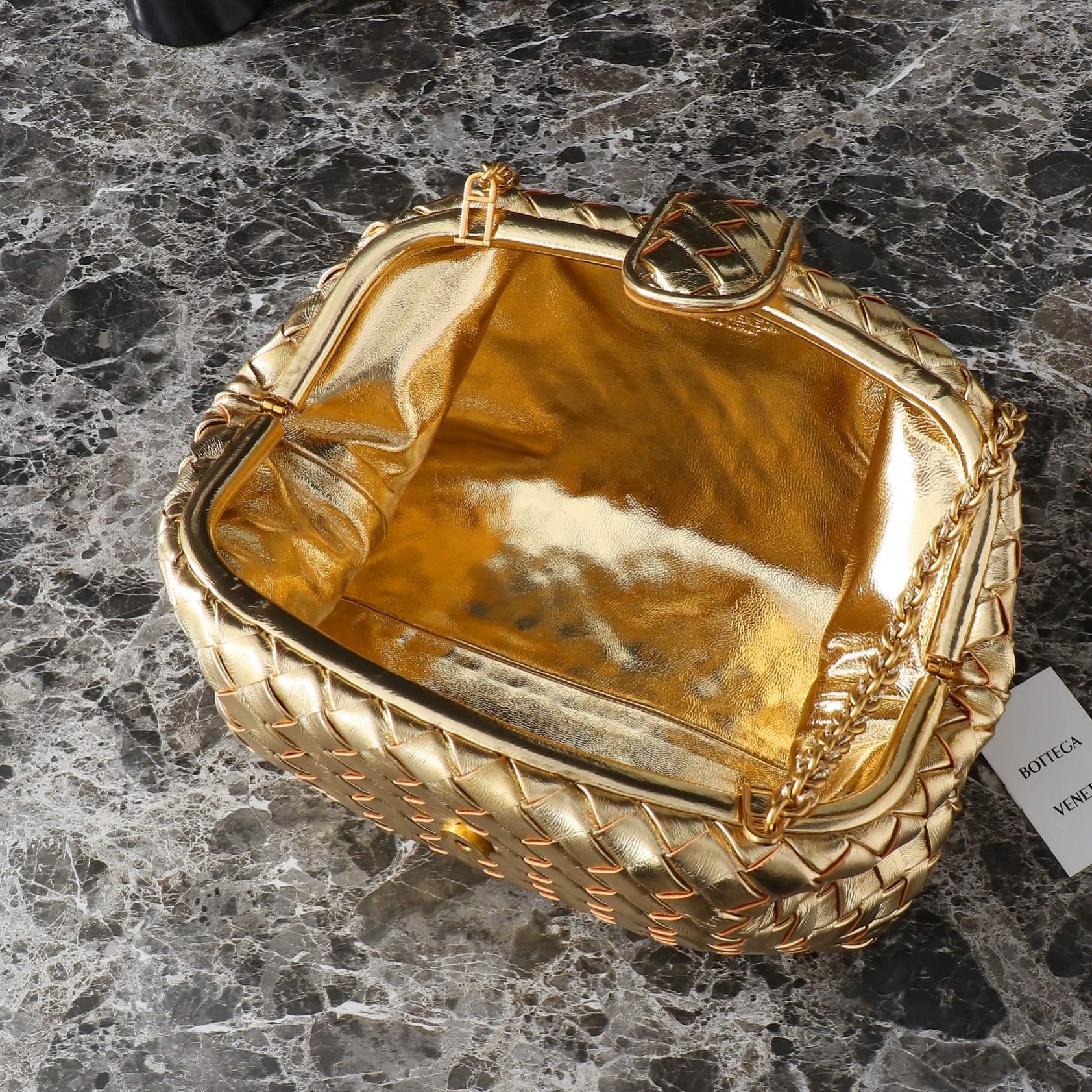 Bagsaaa B0tt*ga Ven*ta Small Lauren 1980 Gold 805018 - 20.5cm