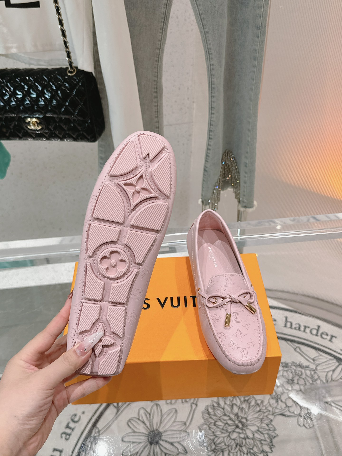 Bagsaaa L0vis Vvtt0n Gloria Flat Loafer Pink