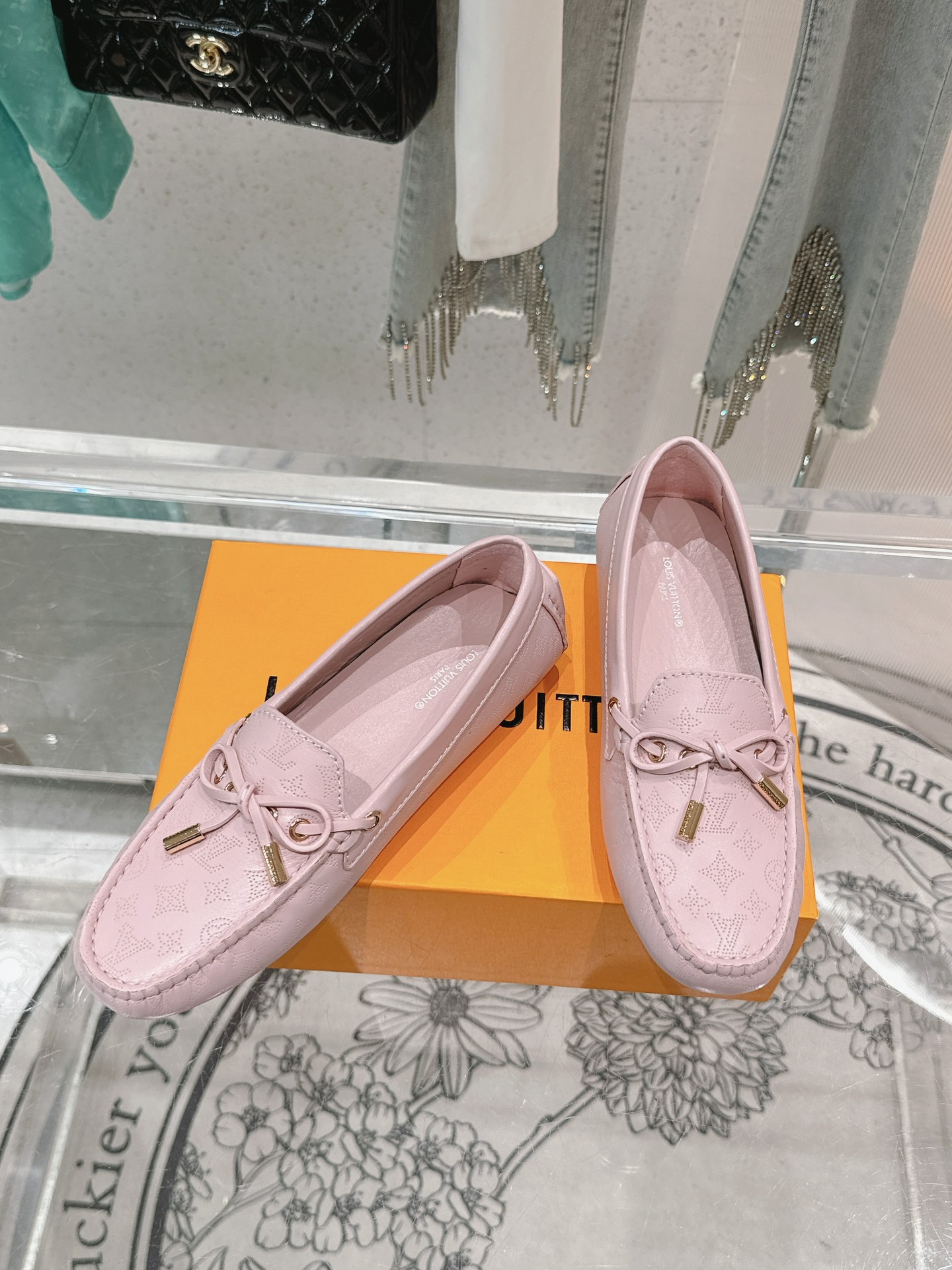 Bagsaaa L0vis Vvtt0n Gloria Flat Loafer Pink