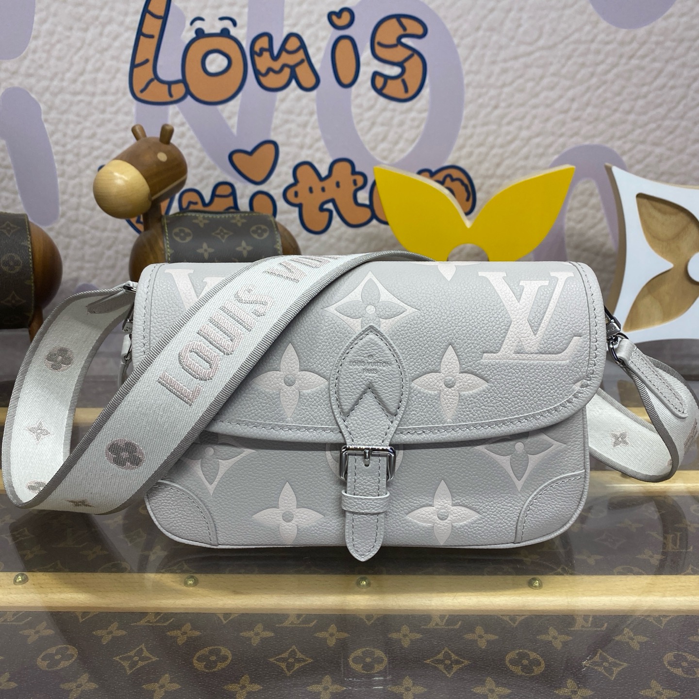 Bagsaaa L0vis Vvtt0n M14214 Diane Bag Gray - 24 x 15 x 9 cm
