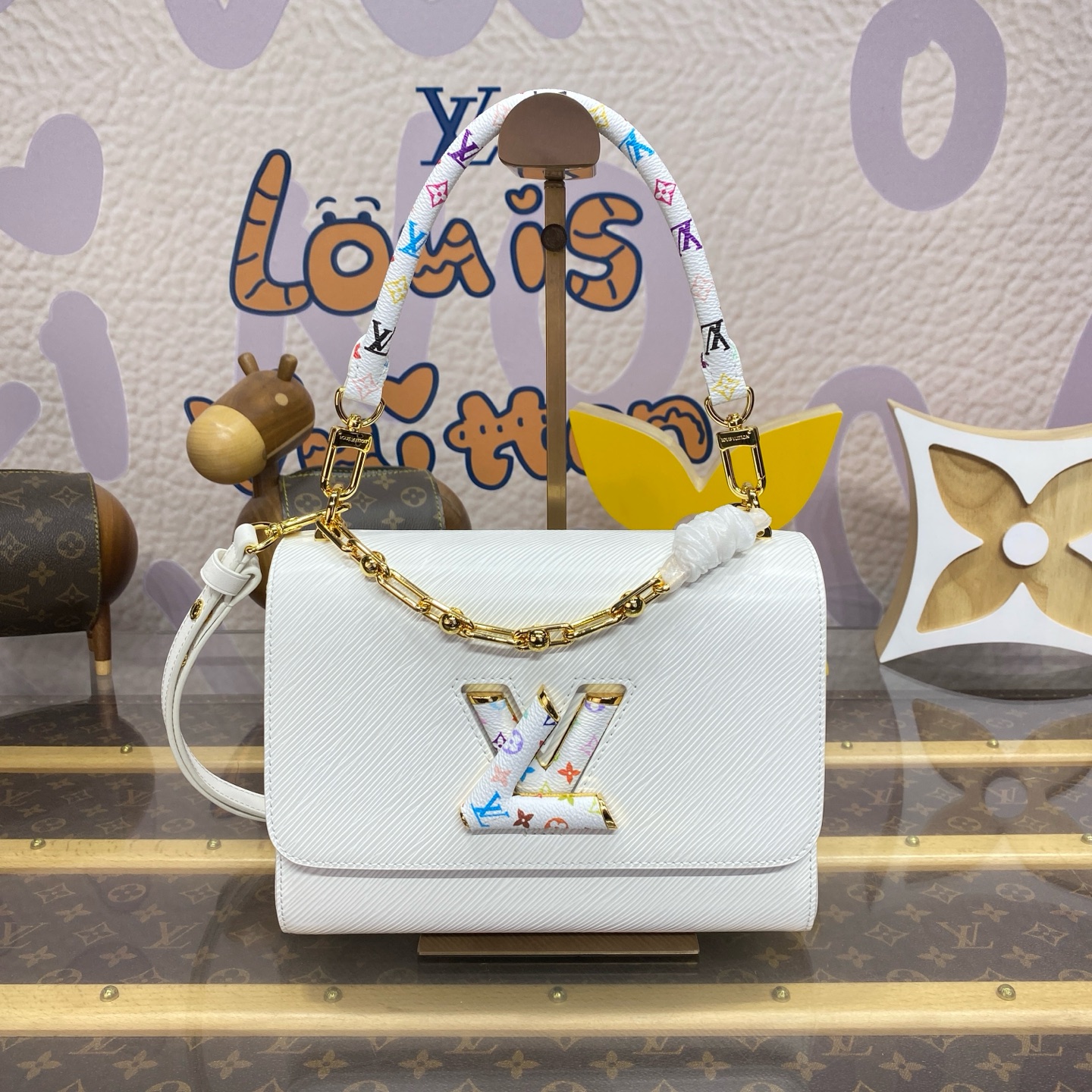 Bagsaaa M13678 LV x TM Twist MM Slim White - 23 x 16 x 8 cm