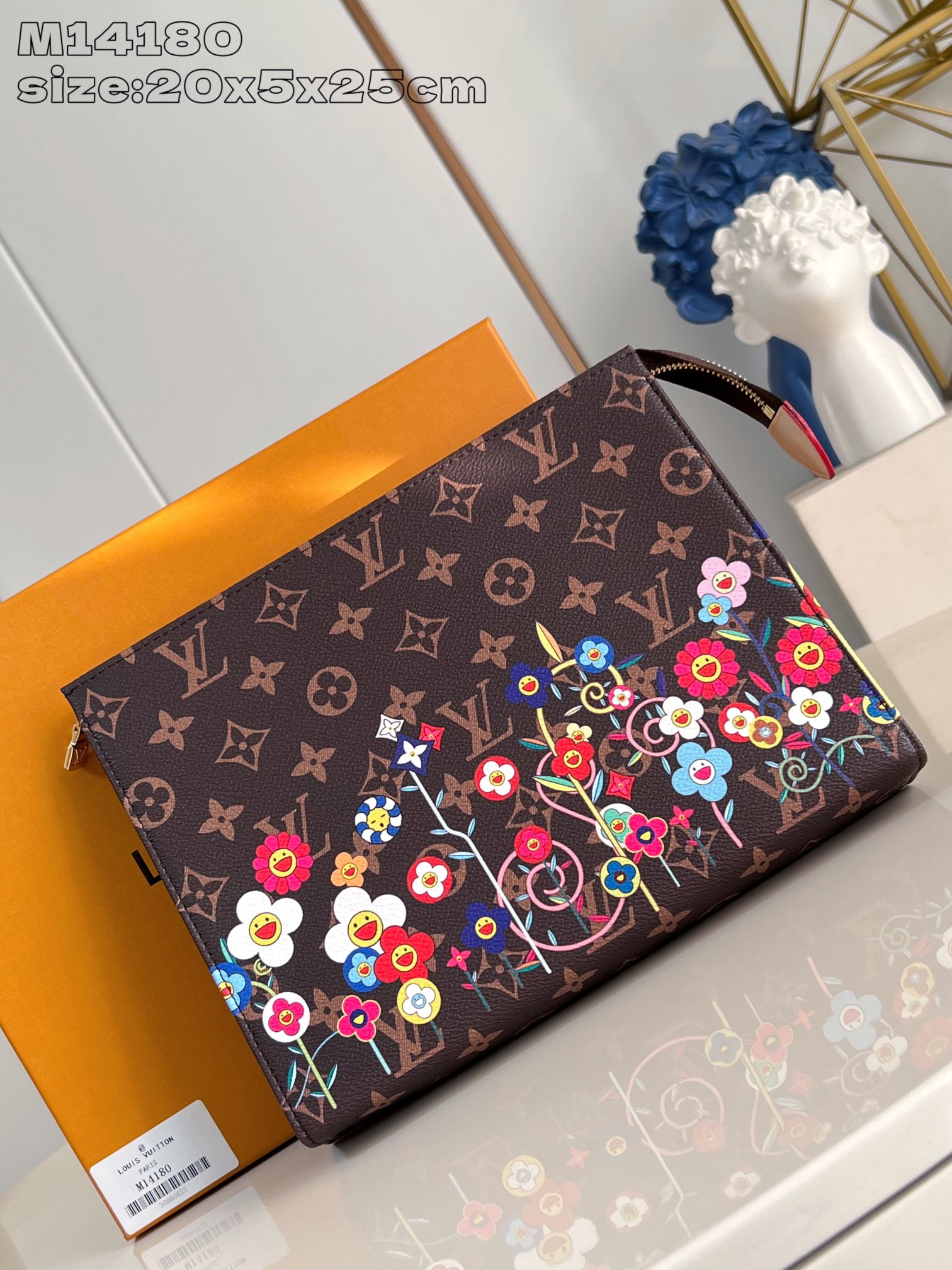 Bagsaaa M14180 LV x TM Toiletry Pouch Monogram Flowers - 25cm