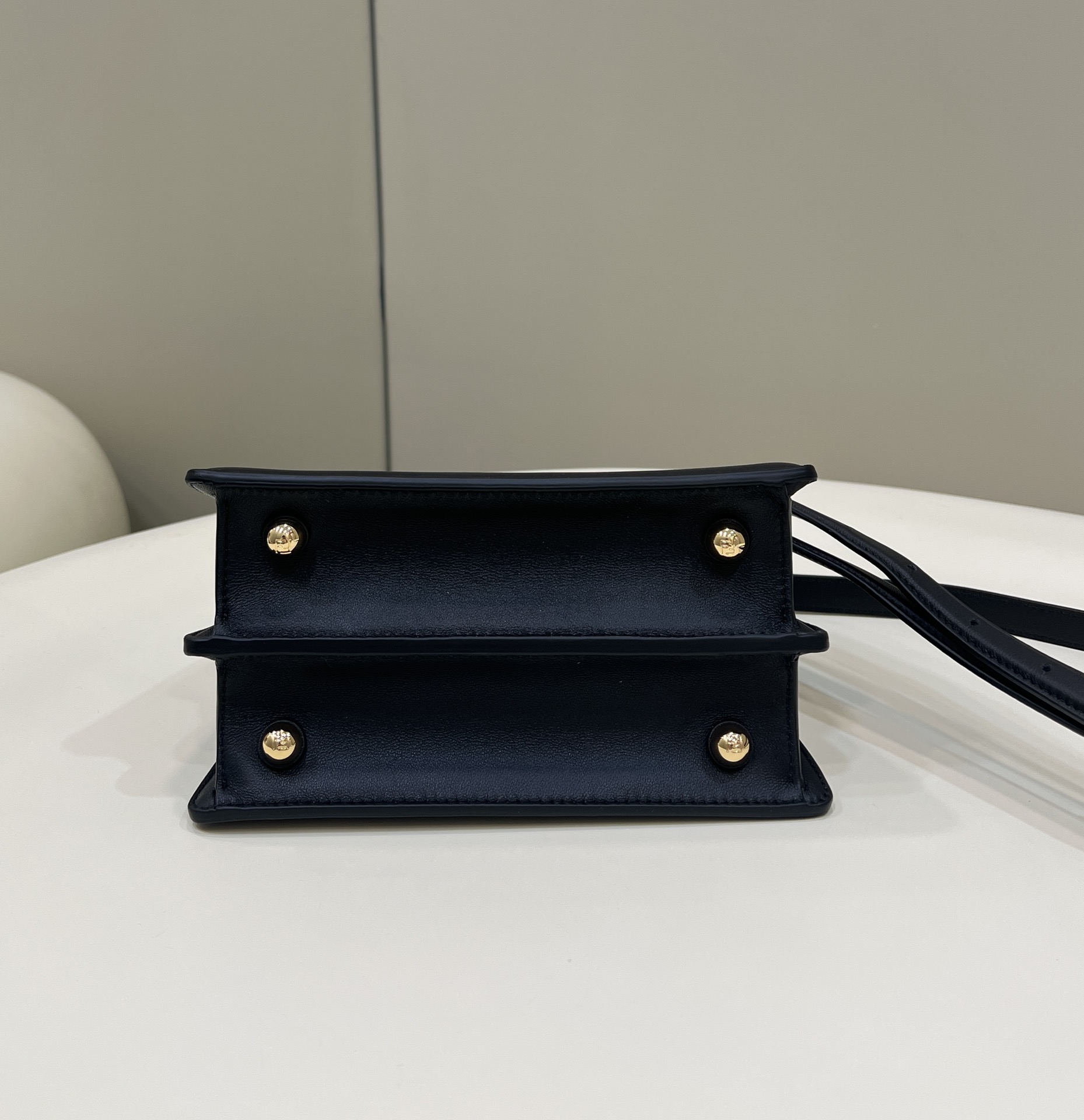 Bagsaaa F**di Peekaboo ISeeU Petite black padded nappa leather bag - 20cm