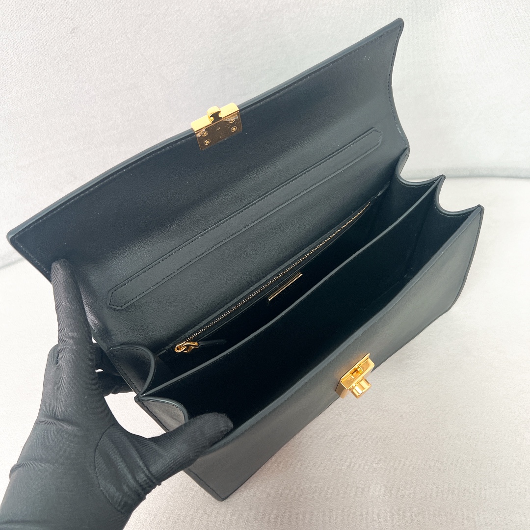 Bagsaaa Pra*a Medium leather shoulder bag 1BN023 black - 28cm