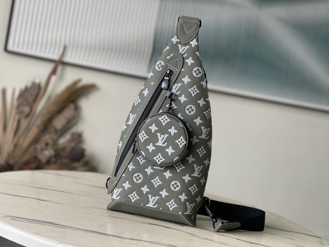 Bagsaaa L0vis Vvtt0n M12486 Duo Slingbag Olive Green - 20 x 42 x 6 cm