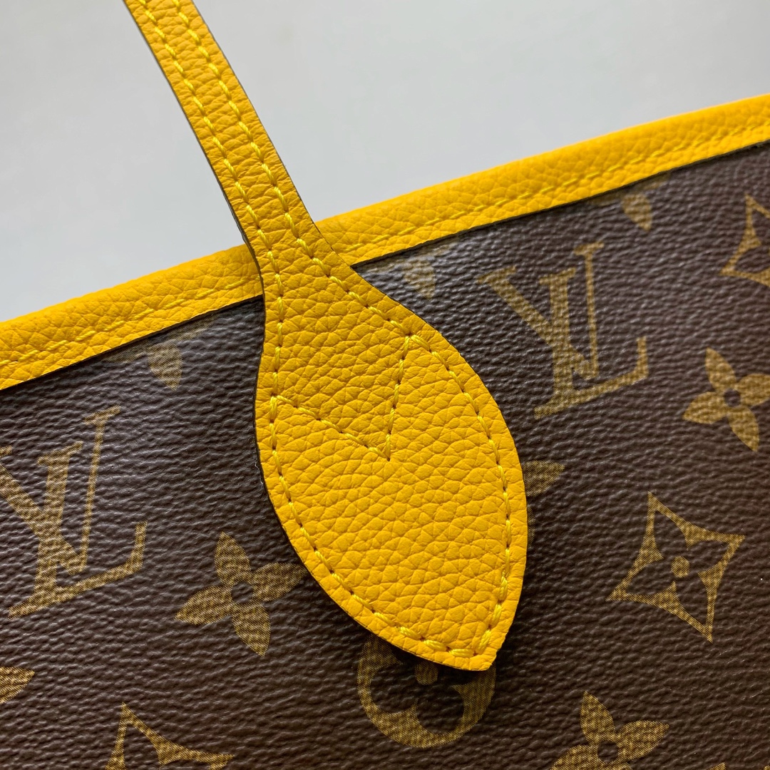 Bagsaaa LV M12779 Neverfull Reversible Bandoulière Inside Out MM Tote Bag Yellow - 31 x 28 x 14 cm