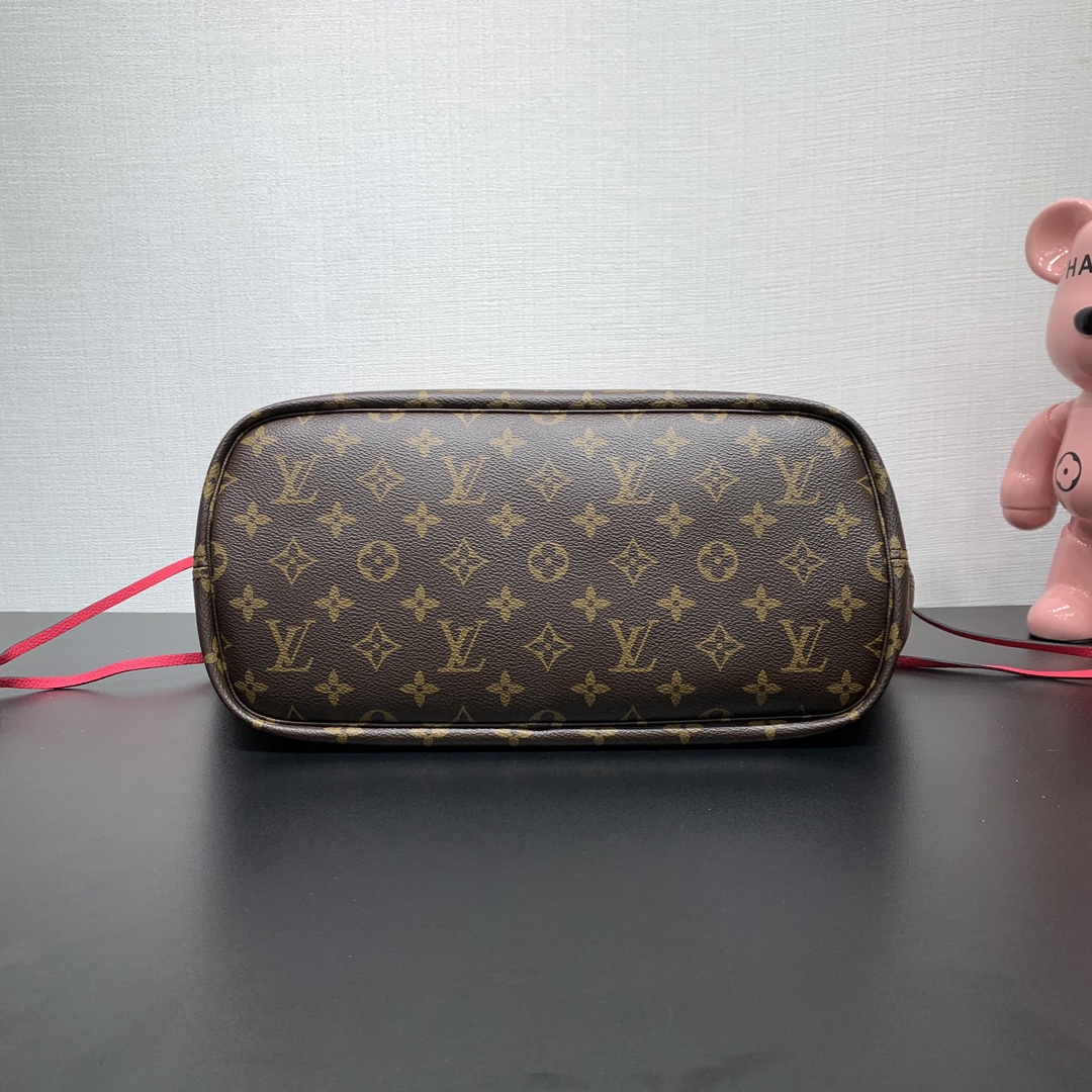 Bagsaaa LV M12707 Neverfull Reversible Bandoulière Inside Out MM Tote Bag Pink - 31 x 28 x 14 cm