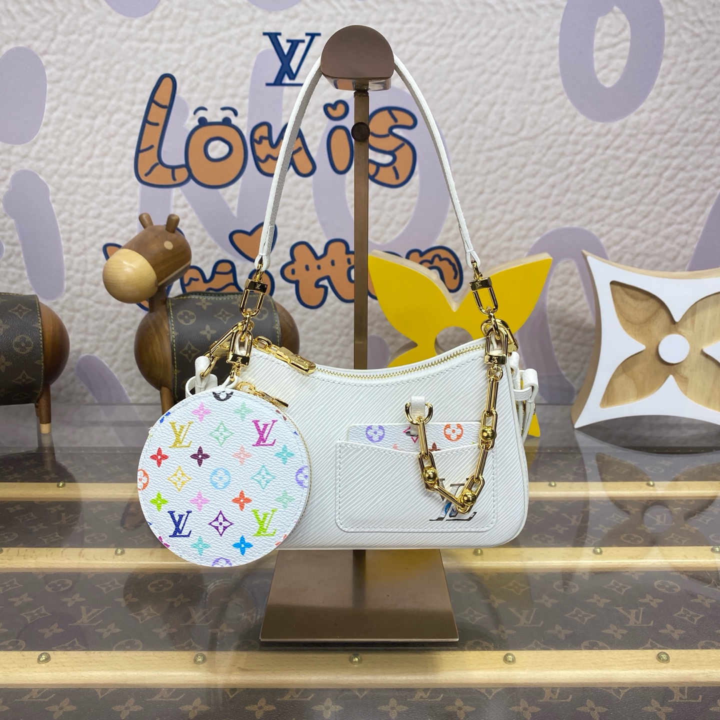 Bagsaaa L0vis Vvtt0n M13100 LV x TM Marellini Bag White/Multicoloured - 19cm