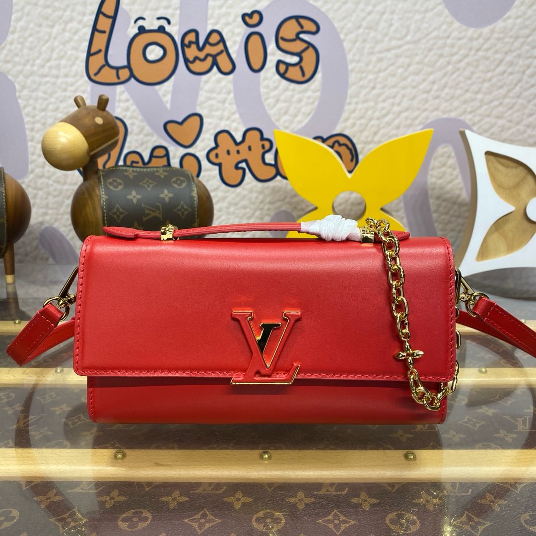Bagsaaa L0vis Vvtt0n M12405 Capucines Wallet on Chain Red - 23 x 12 x 4 cm