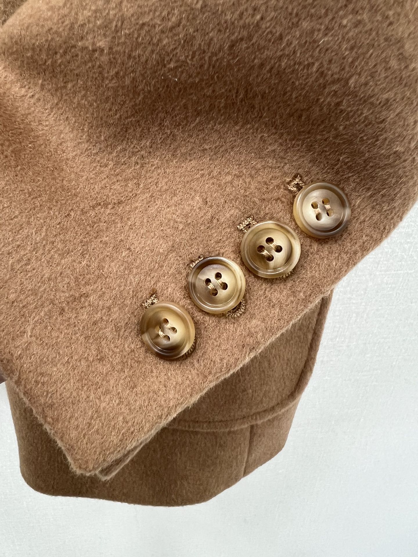 Bagsaaa M1um1u Single-breasted camel-hair jacket Camel Brown