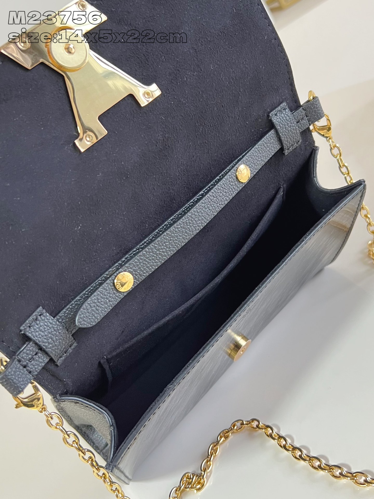 Bagsaaa L0vis Vvtt0n M23756 LV Night Pochette L0vise Black - 22cm