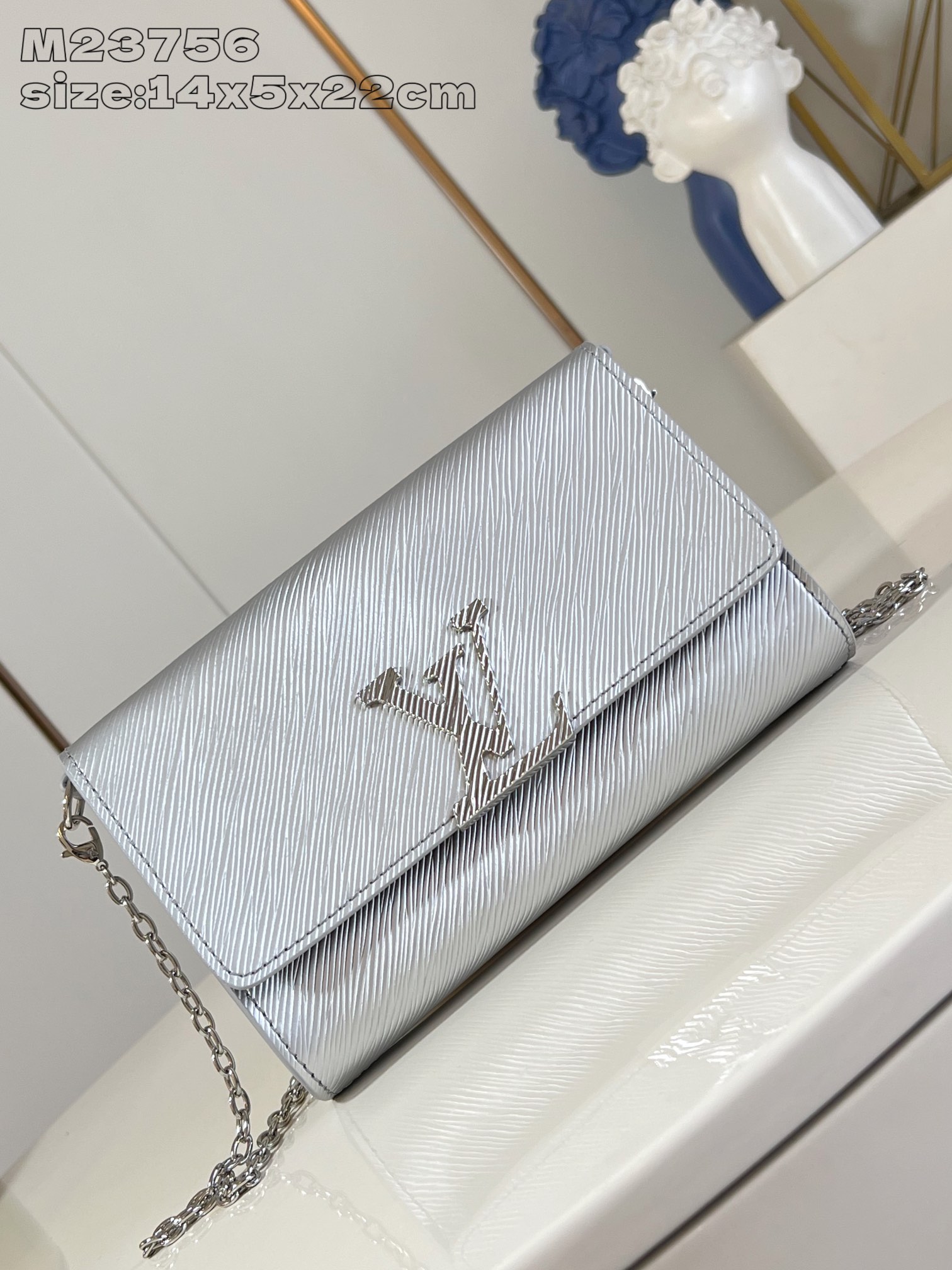 Bagsaaa L0vis Vvtt0n M23358 LV Night Pochette L0vise Silver - 22cm