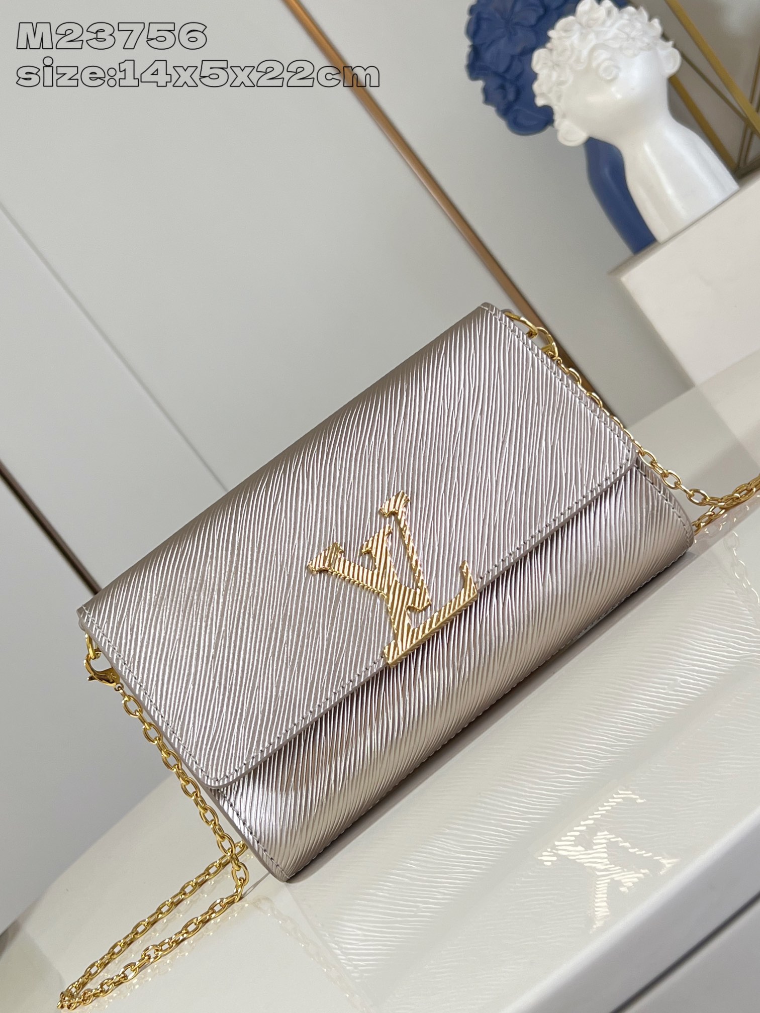 Bagsaaa L0vis Vvtt0n M12789 LV Night Pochette L0vise Champagne - 22cm
