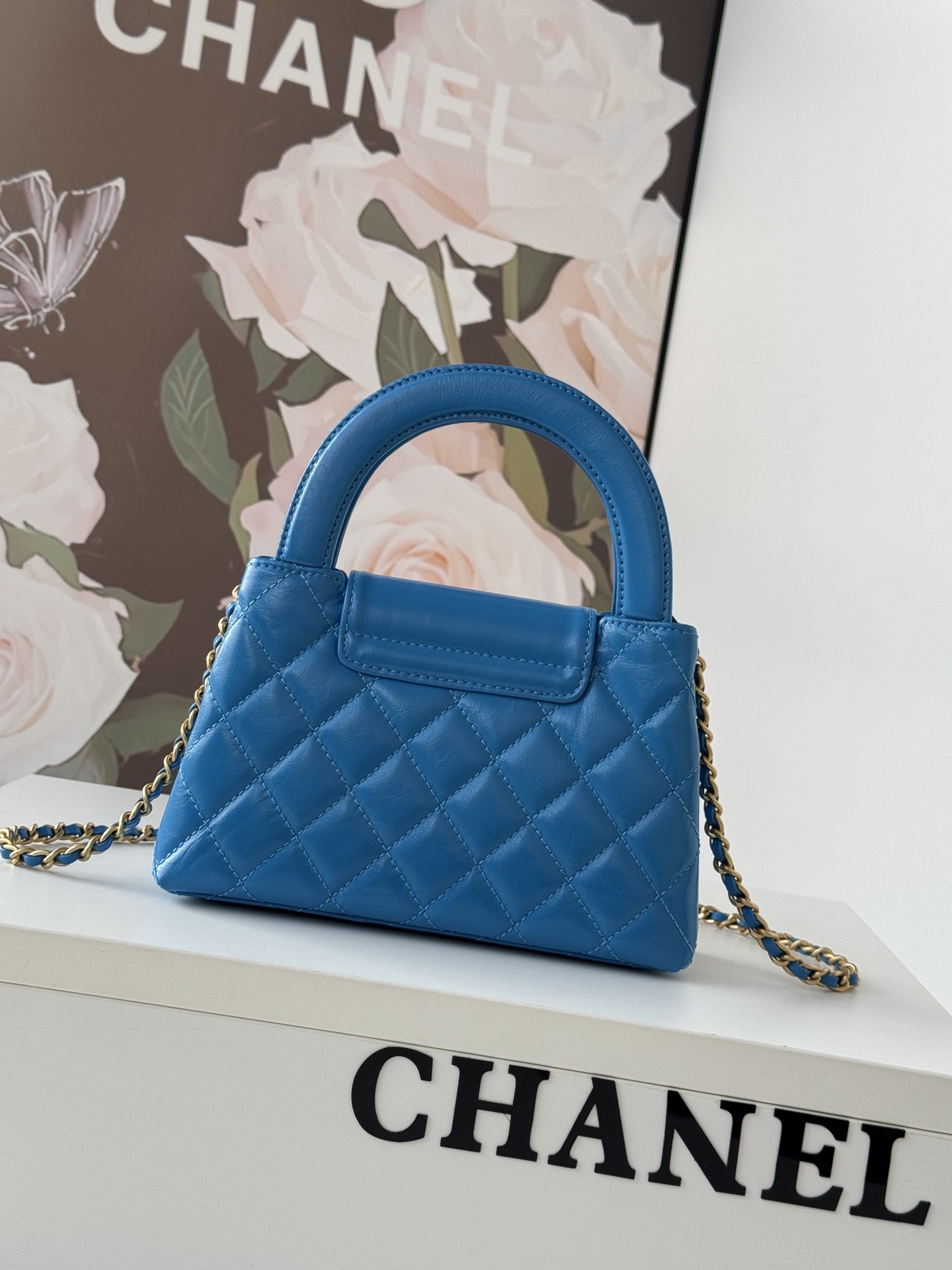 Bagsaaa Ch**el Kelly Mini Bag Blue - 19x13x7 cm
