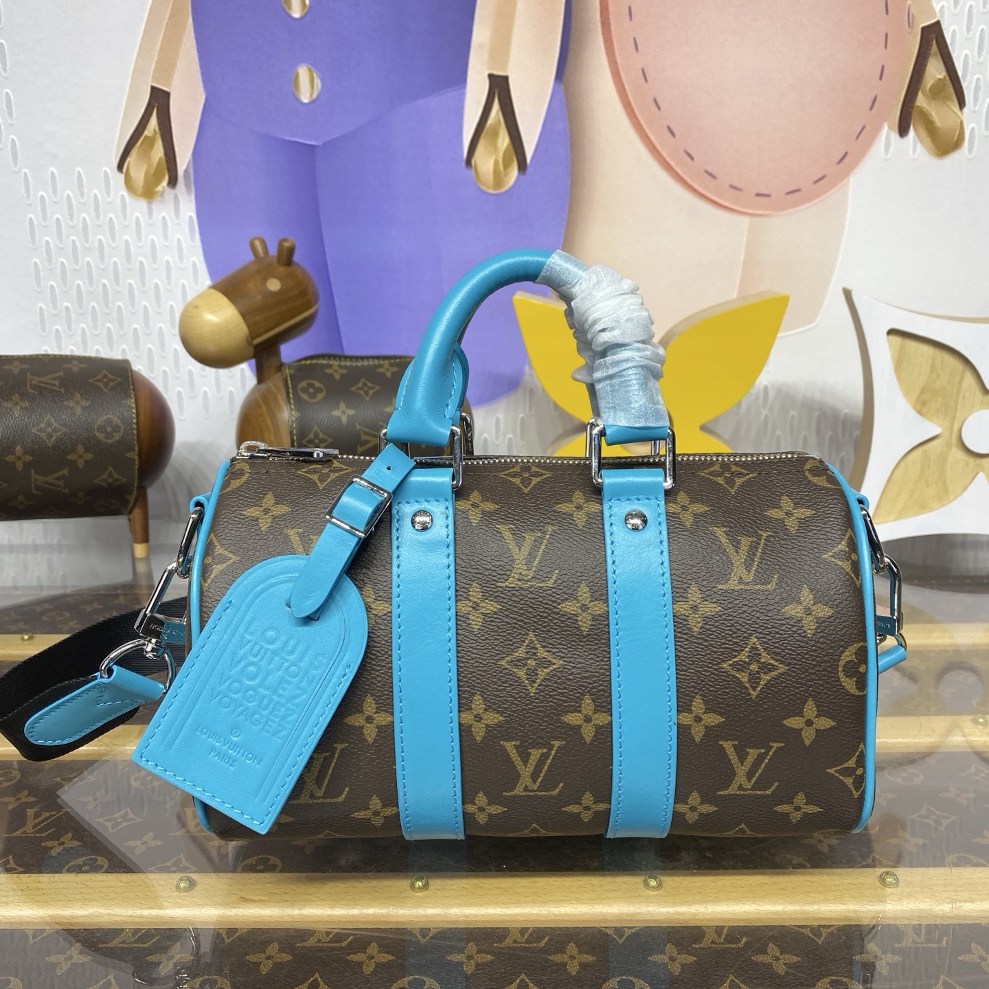 Bagsaaa L0vis Vvtt0n M12609 Keepall Bandoulière 25 Blue - 25cm