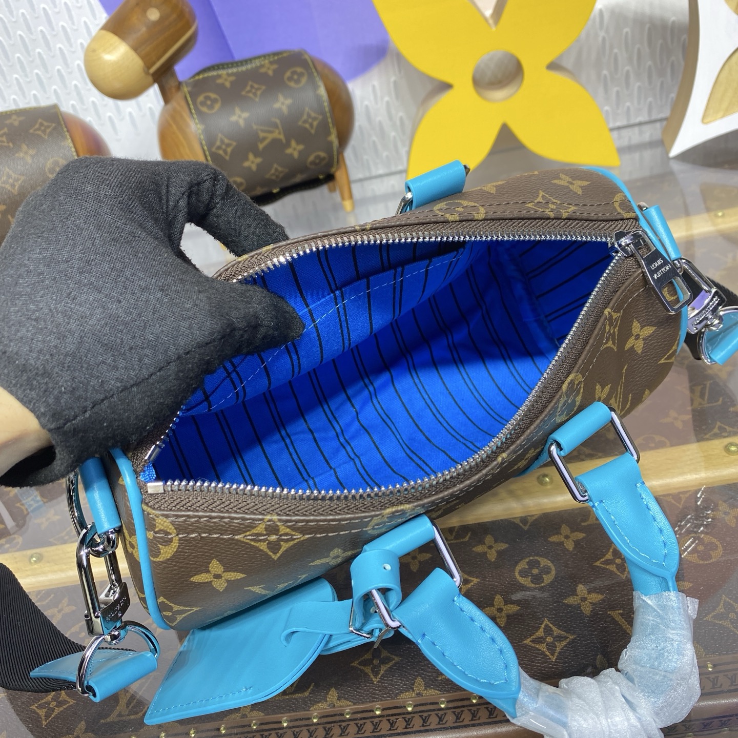 Bagsaaa L0vis Vvtt0n M12609 Keepall Bandoulière 25 Blue - 25cm