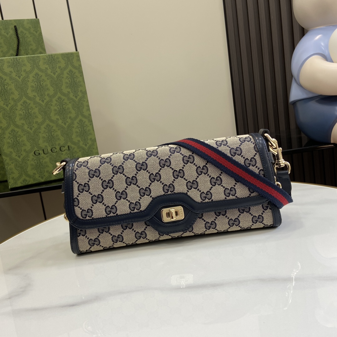 Bagsaaa Gvc*1 Luce small shoulder bag 786027 blue & beige - 27.5cm