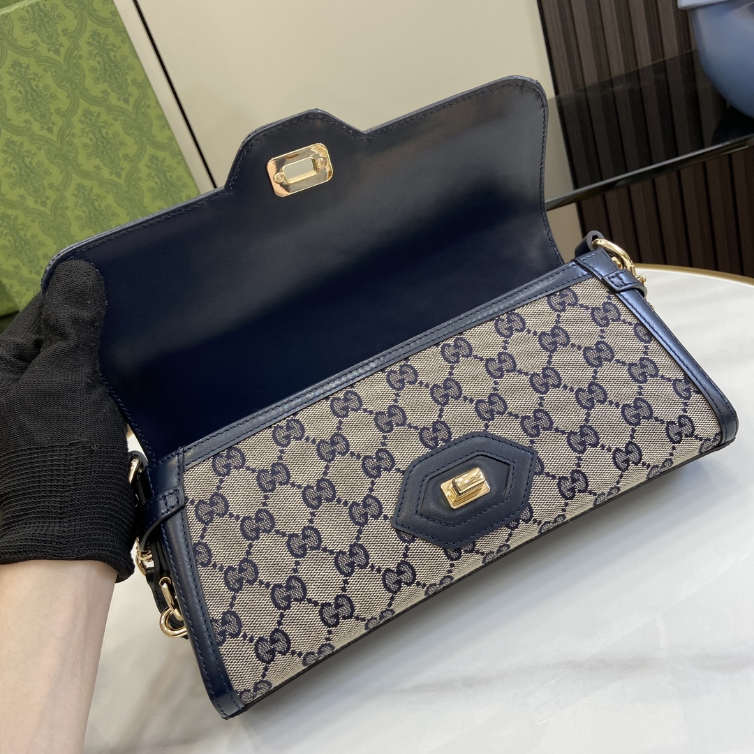 Bagsaaa Gvc*1 Luce small shoulder bag 786027 blue & beige - 27.5cm