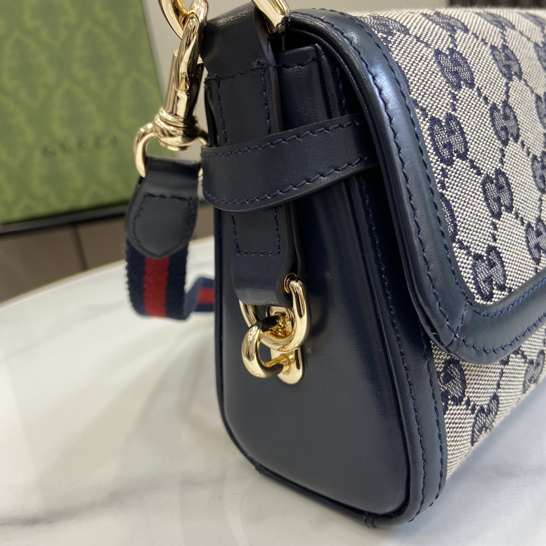 Bagsaaa Gvc*1 Luce small shoulder bag 786027 blue & beige - 27.5cm