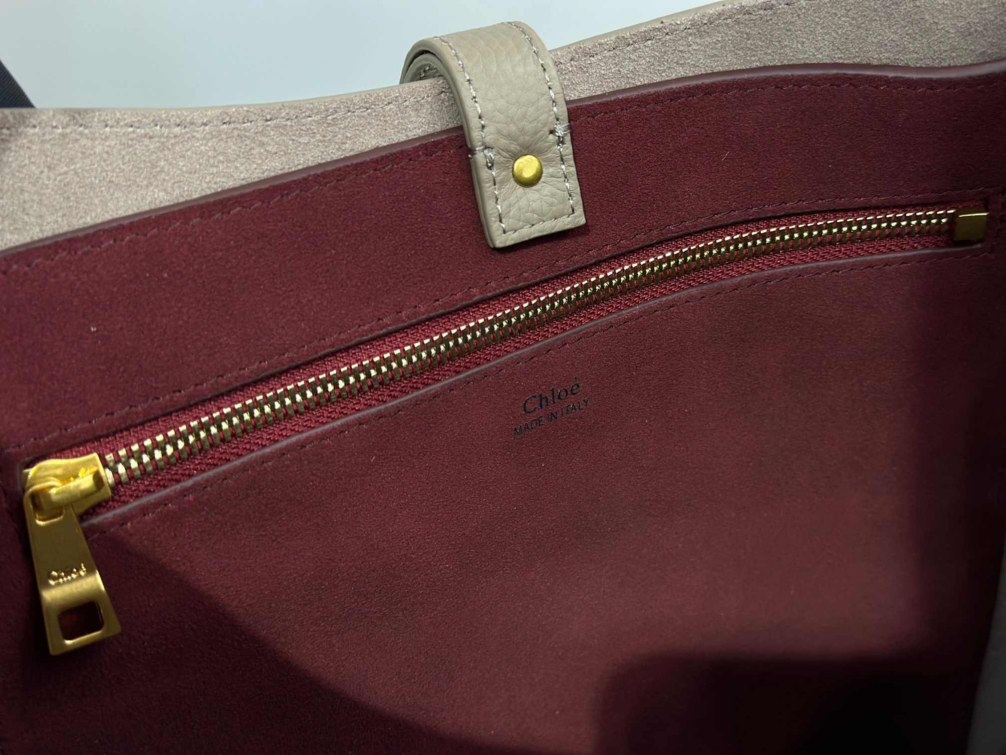 Bagsaaa Chloe Marcie hobo bag in grained leather grey - 36cm