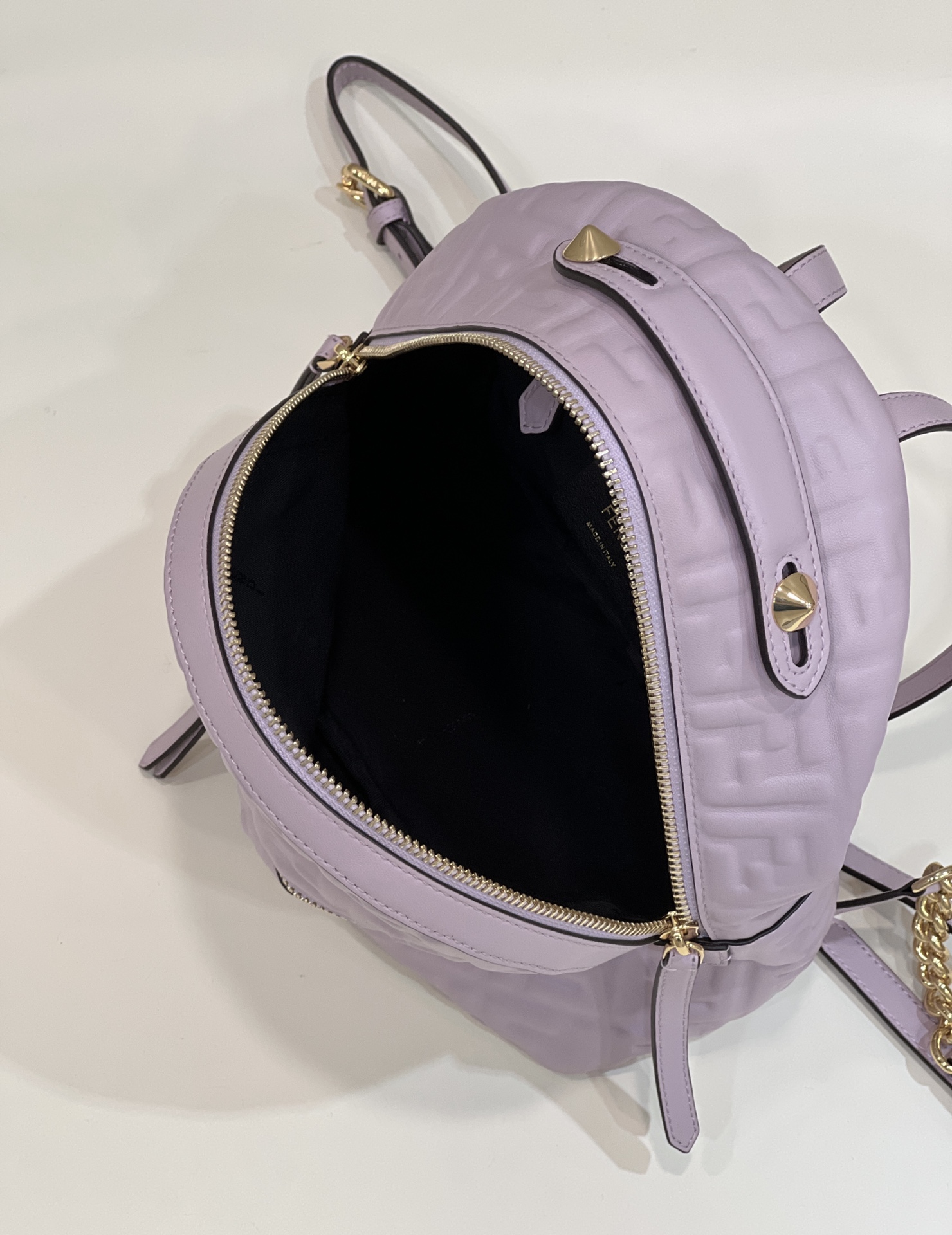 Bagsaaa F**di All-over FF purple leather backpack - 25cm