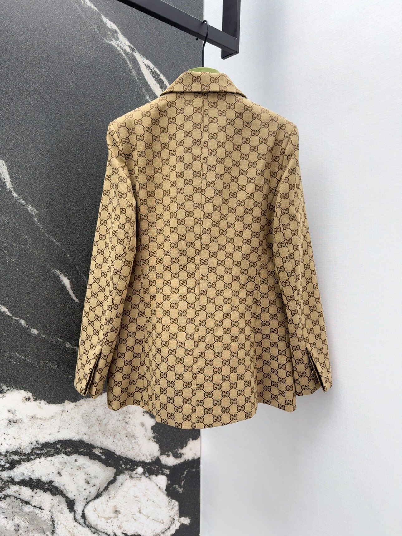 Bagsaaa Gvc*1 Double-breasted GG canvas jacket camel