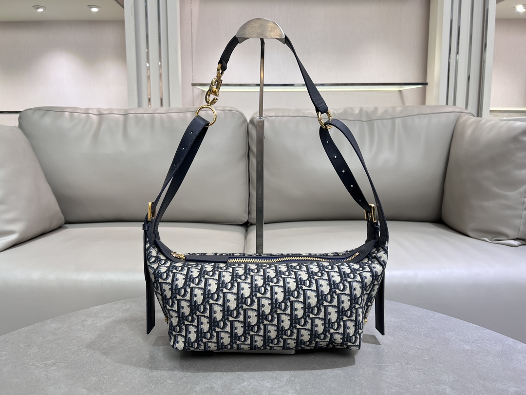 Bagsaaa D10r Small D-Journey Bag Blue D10r Oblique Jacquard - 25.5 x 14.5 x 14 cm