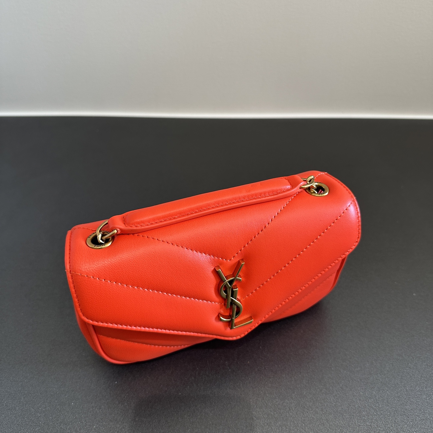 Bagsaaa Y51 Loulou Mini In Lambskin 821749 Orange - 20 X 12 X 5 CM
